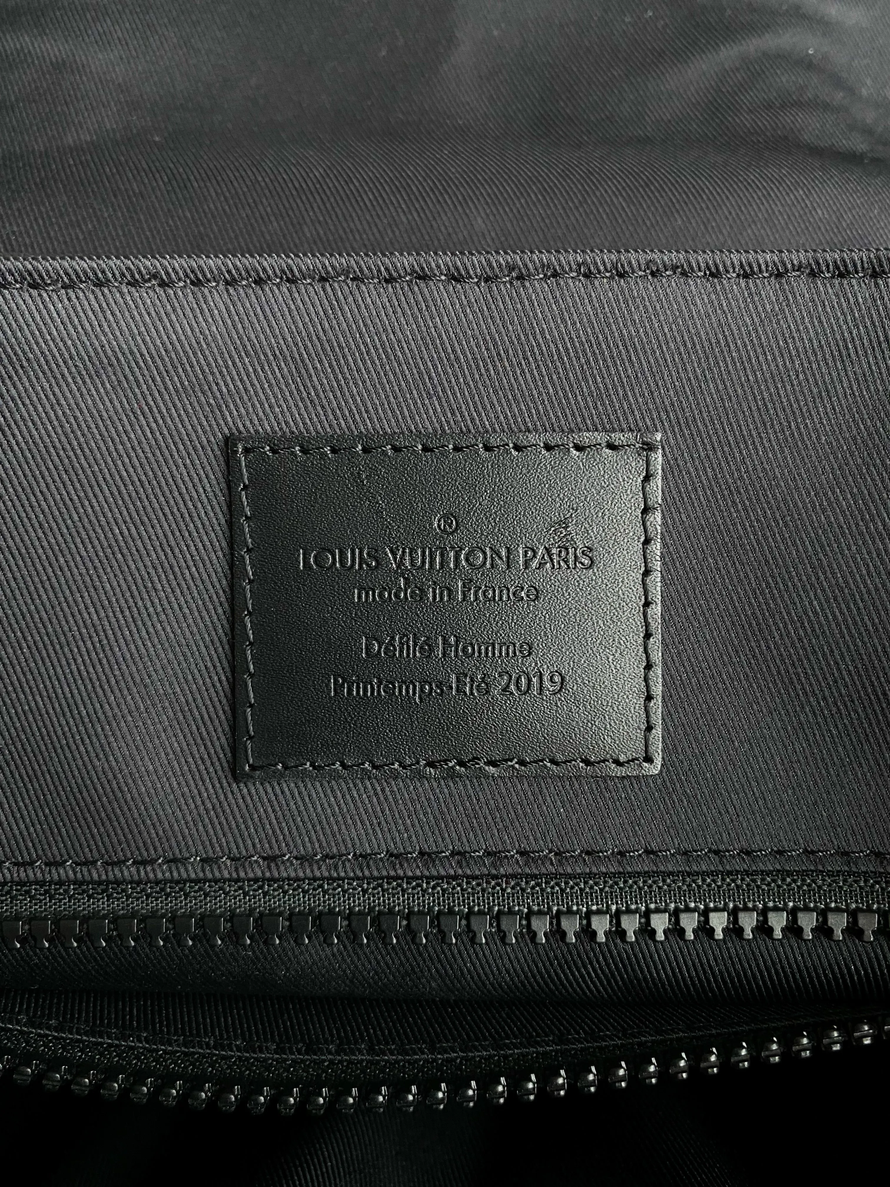 Louis Vuitton Black & Orange Taurillon Leather Monogram Christopher Backpack