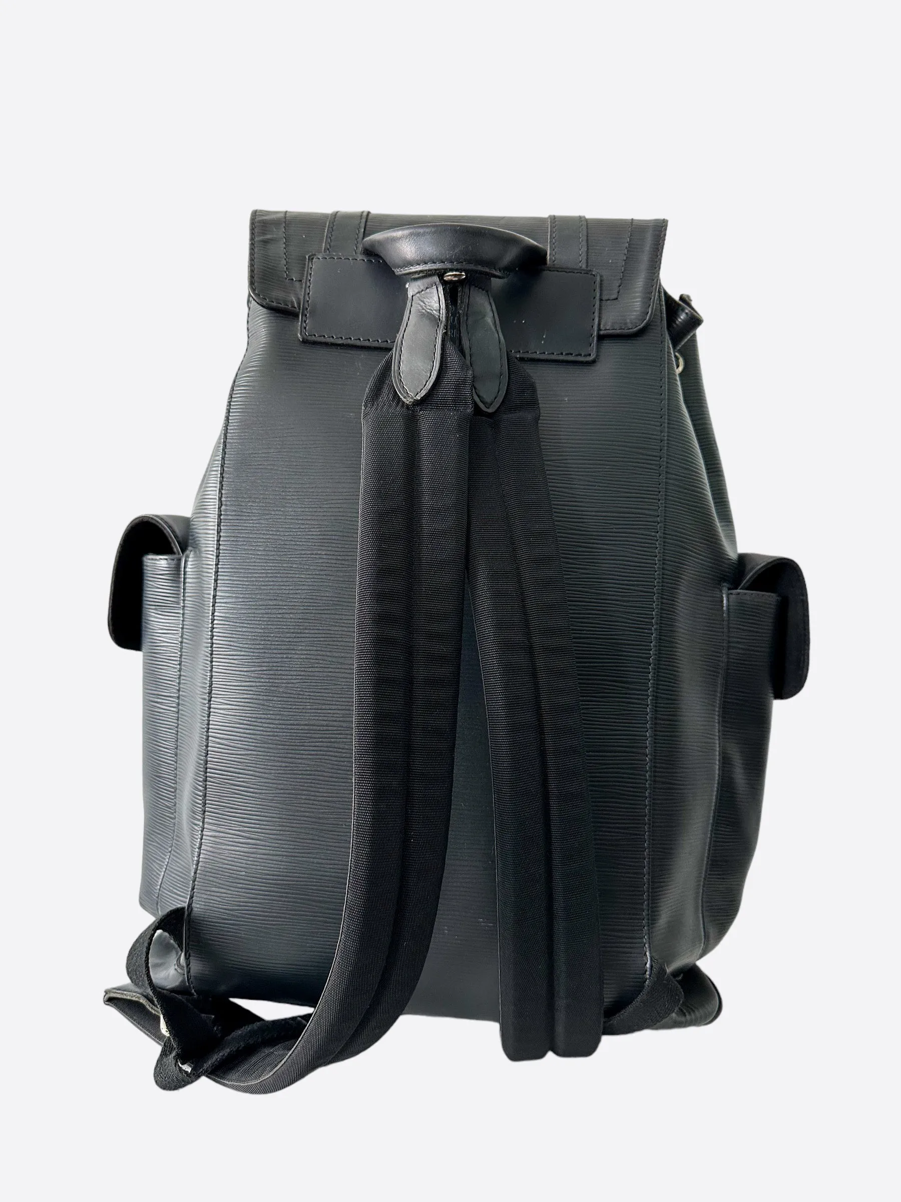 Louis Vuitton Black EPI Leather Christopher Backpack