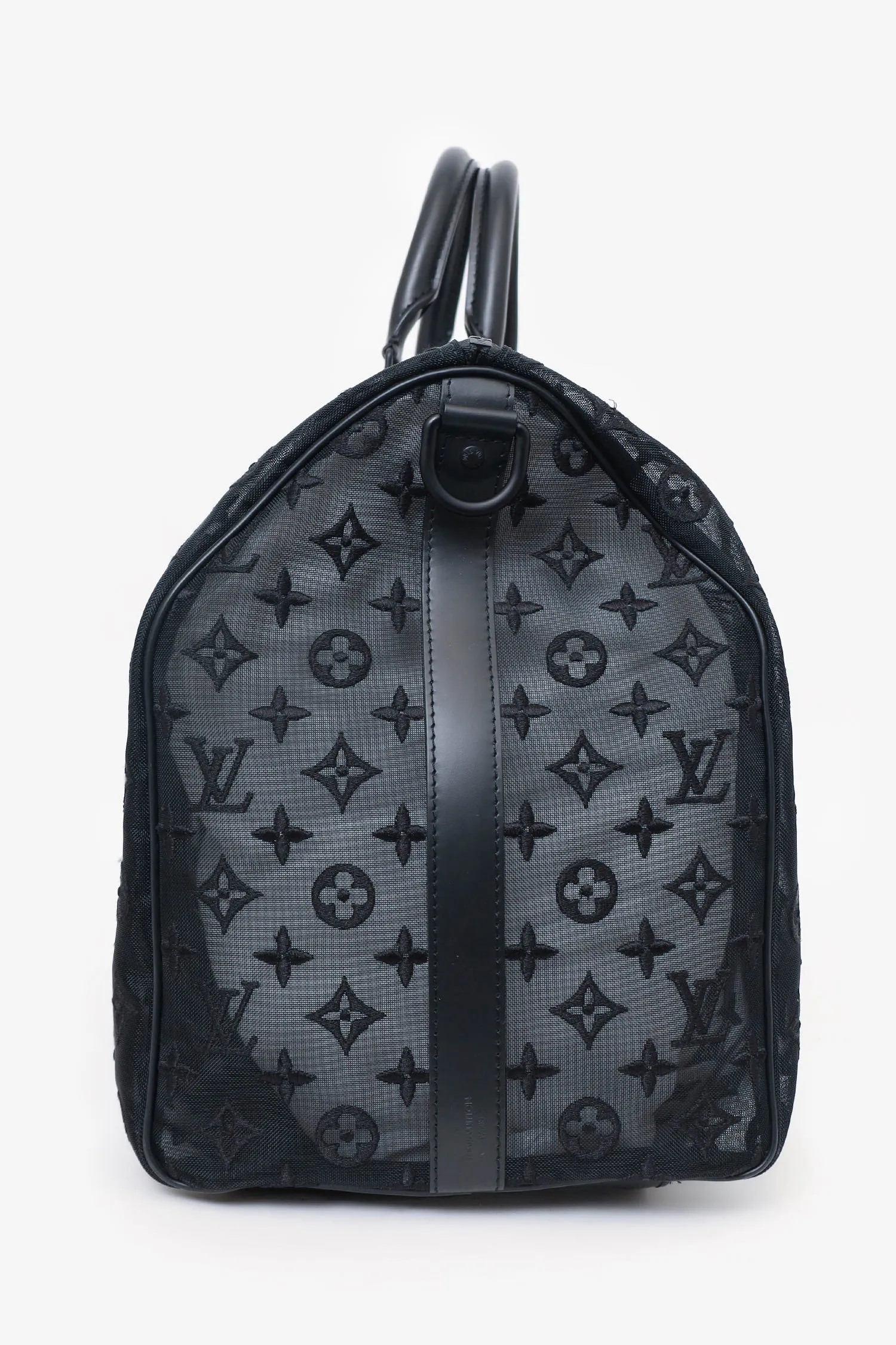 Louis Vuitton Black Mesh Keepall Bandouliere 50