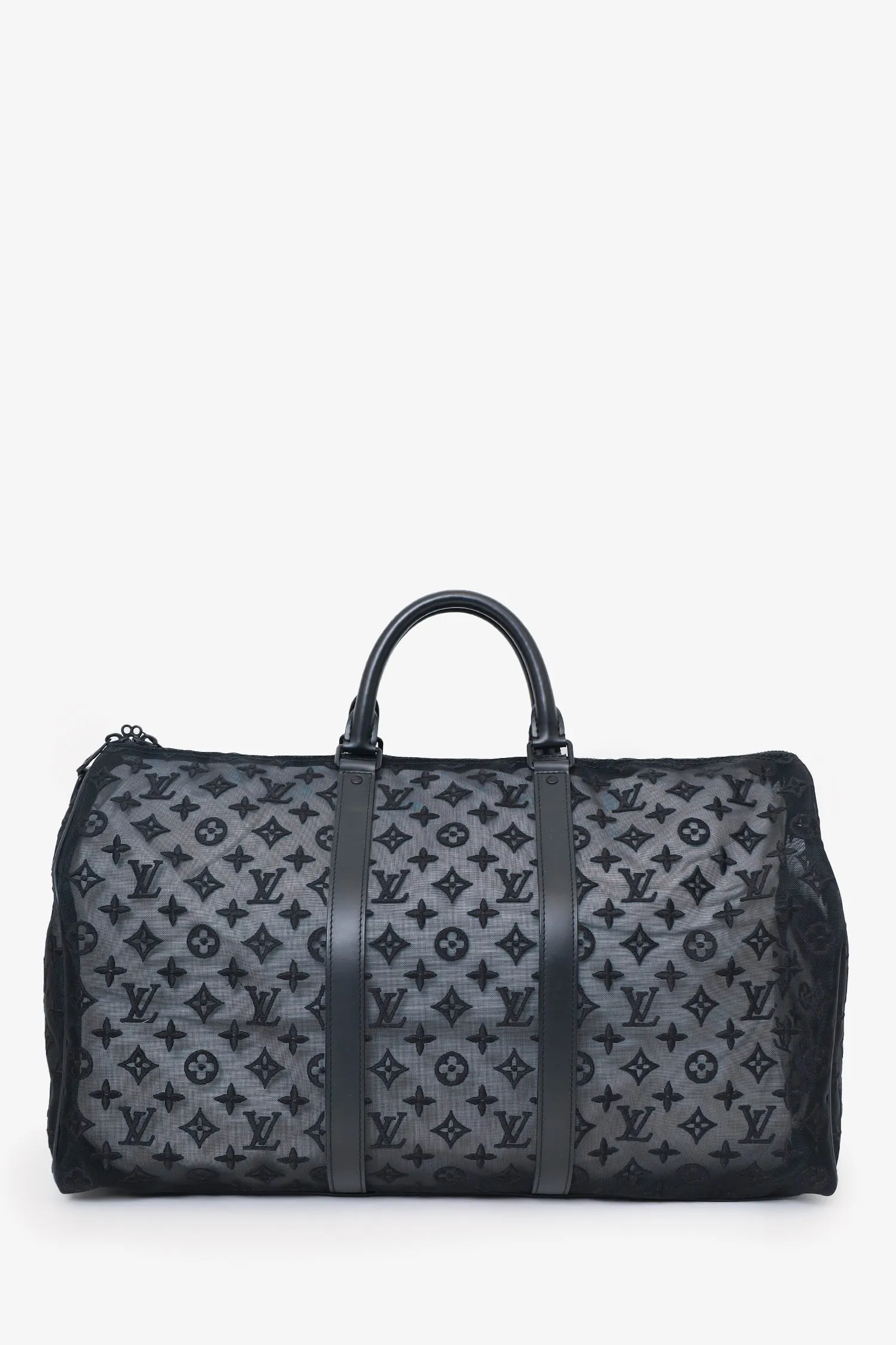 Louis Vuitton Black Mesh Keepall Bandouliere 50