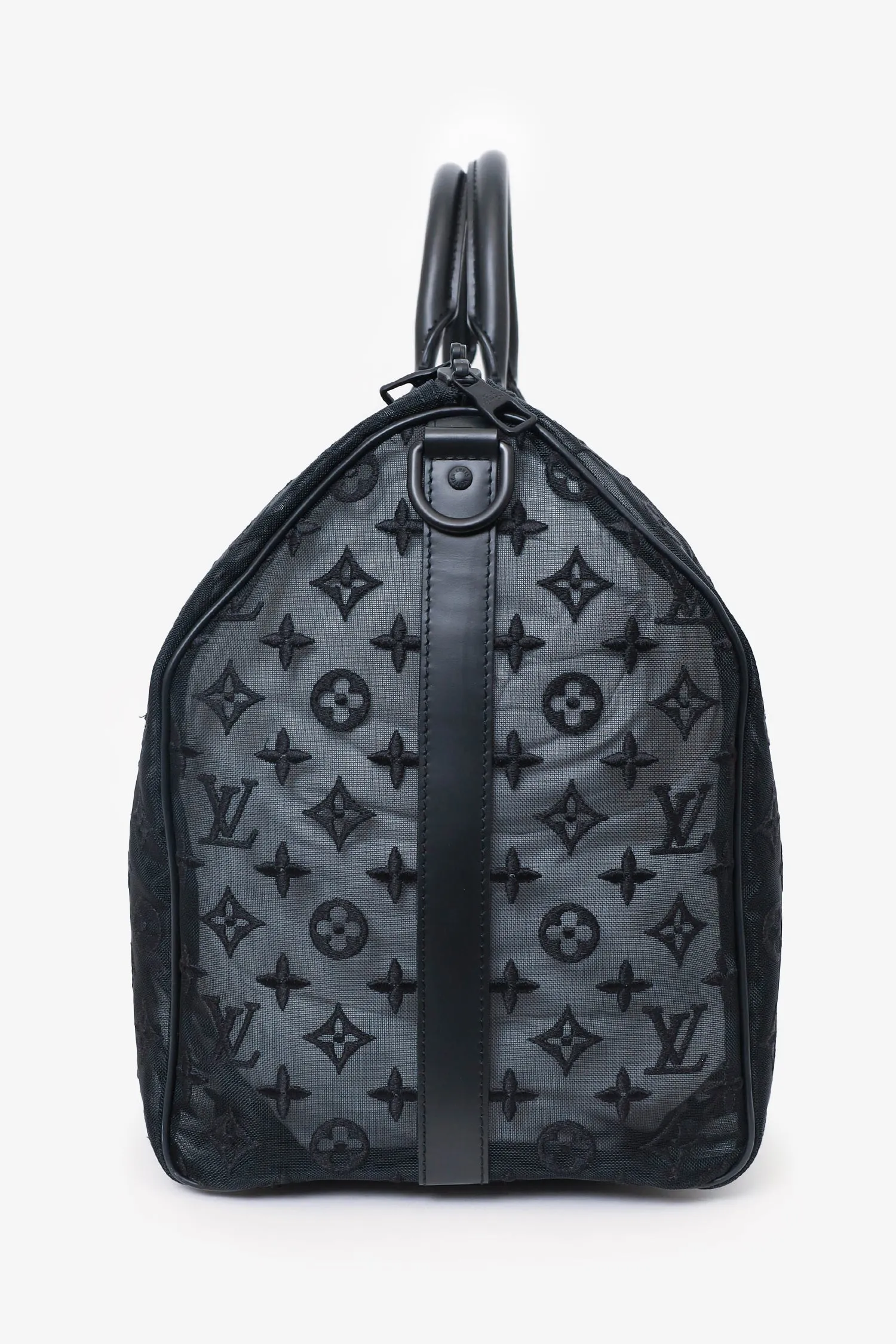 Louis Vuitton Black Mesh Keepall Bandouliere 50
