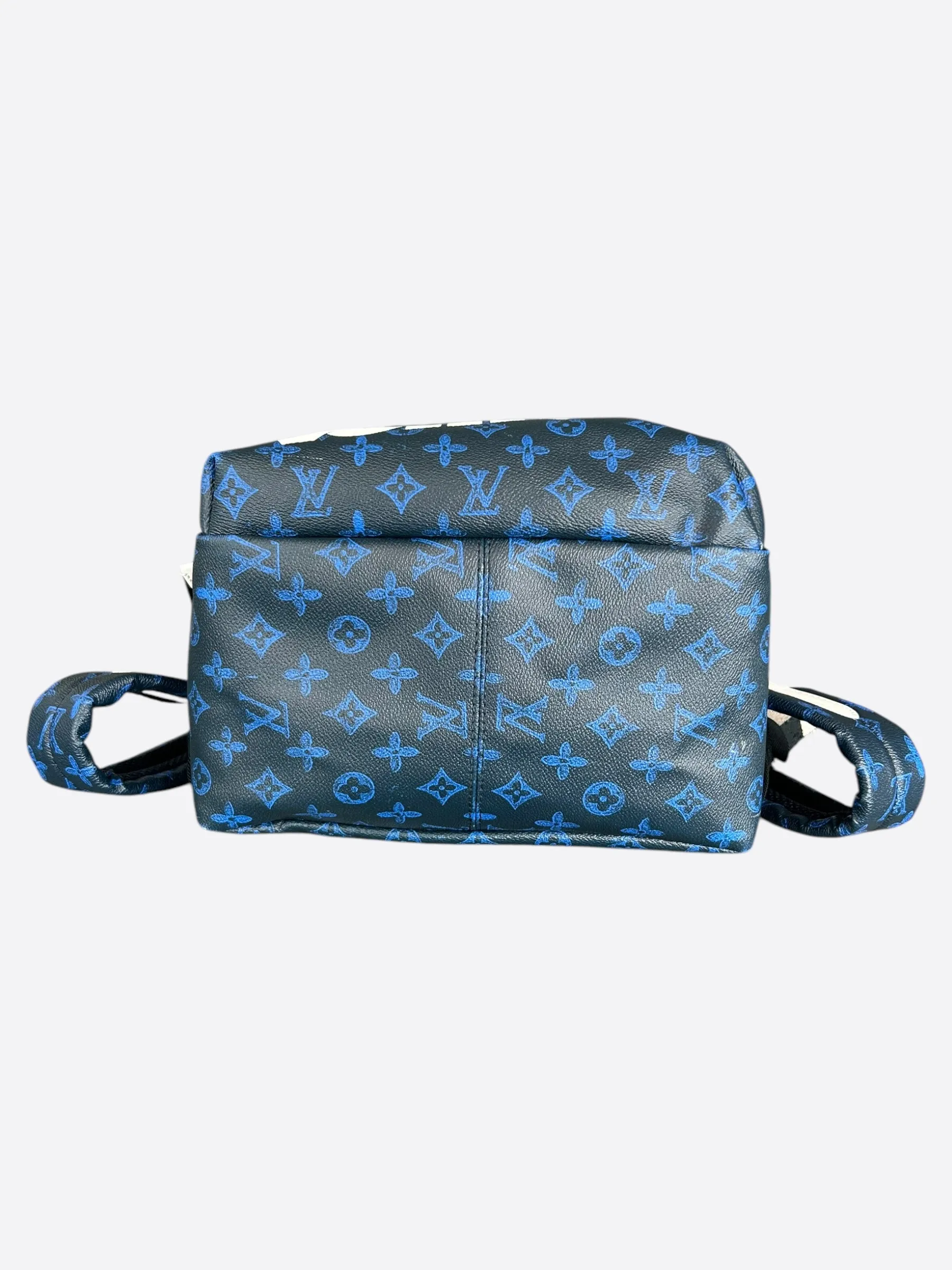 Louis Vuitton Blue & White Monogram Everyday Logo Discovery Backpack