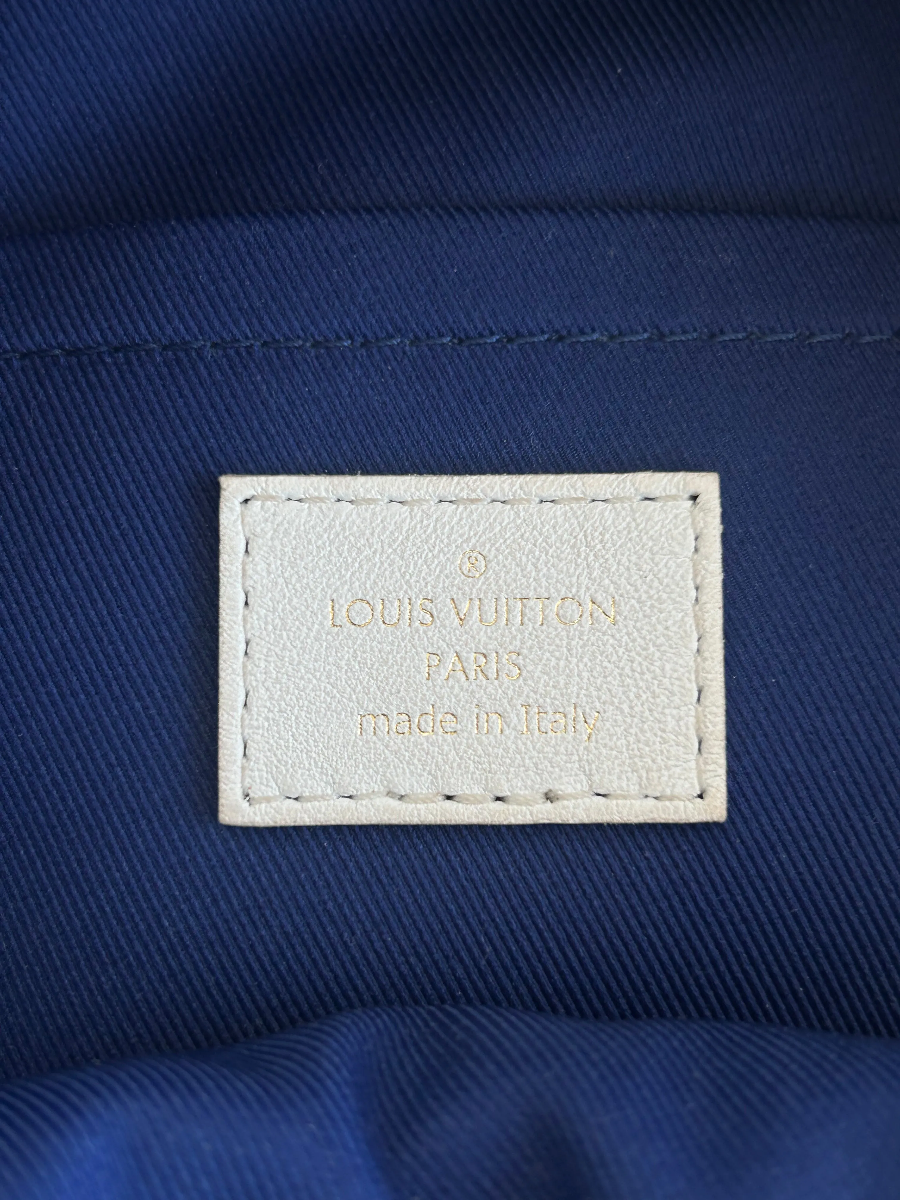 Louis Vuitton Blue & White Tennis Monogram Palm Springs Backpack
