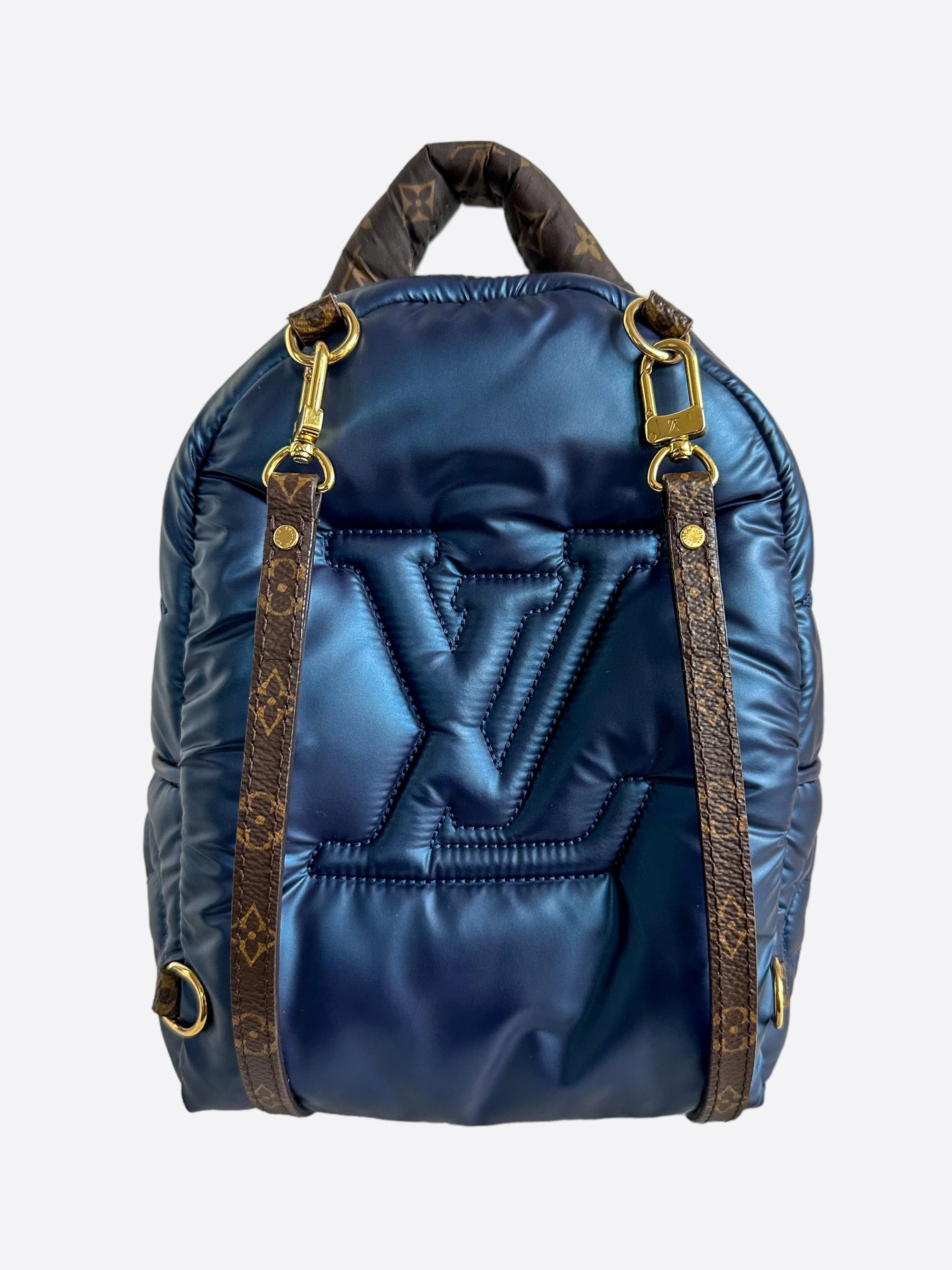 Louis Vuitton Blue Puffer Monogram Palm Springs Mini
