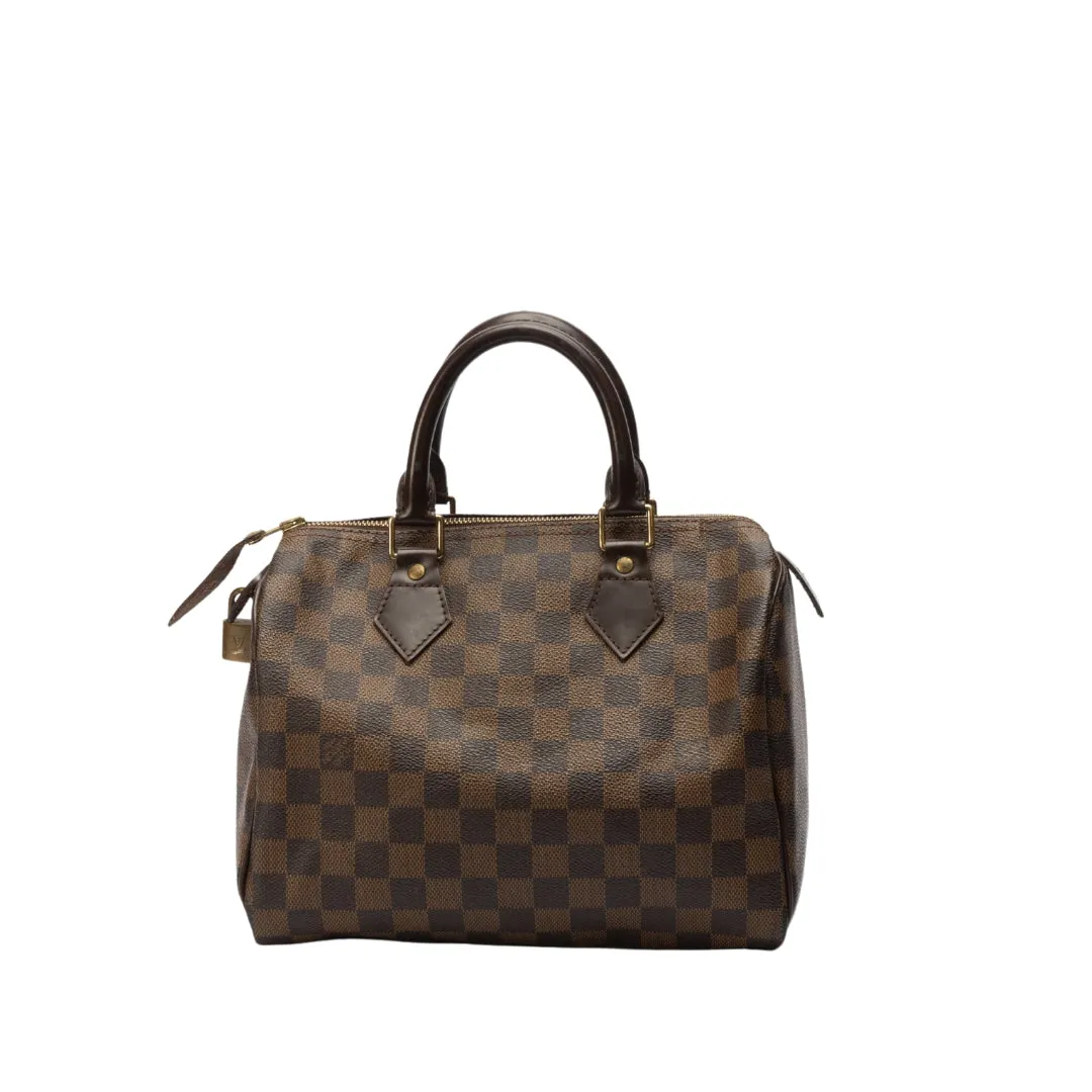 Louis Vuitton Damier Ebene Canvas Speedy 25 Bag flash sale luggage