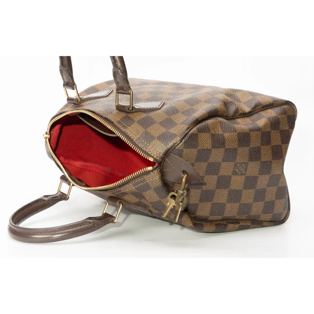 Louis Vuitton Damier Ebene Canvas Speedy 25 Bag