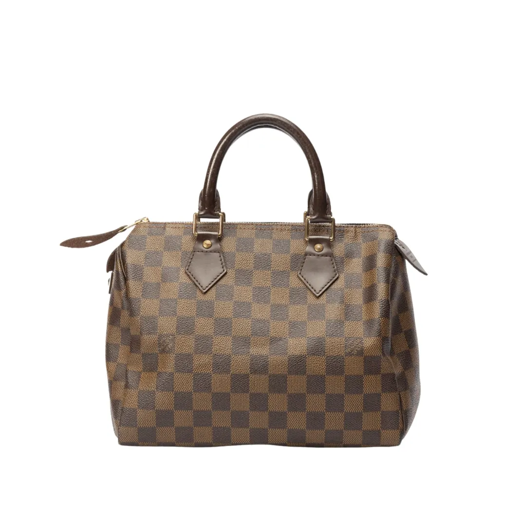 Louis Vuitton Damier Ebene Canvas Speedy 25 Bag flash sale luggage