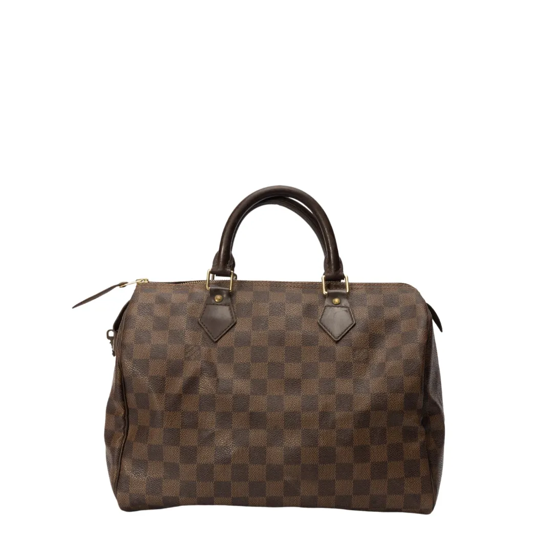 Louis Vuitton Damier Ebene Canvas Speedy 30 Bag flash sale luggage