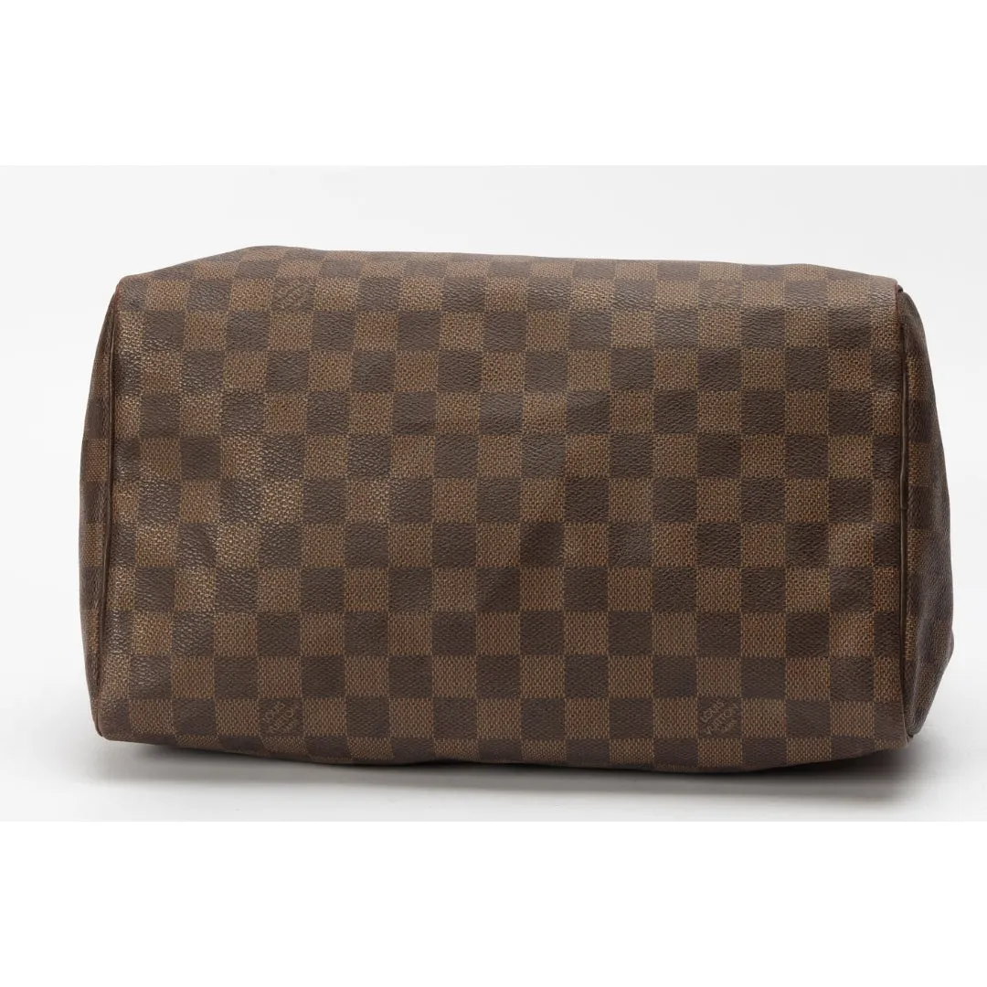 Louis Vuitton Damier Ebene Canvas Speedy 30 Bag