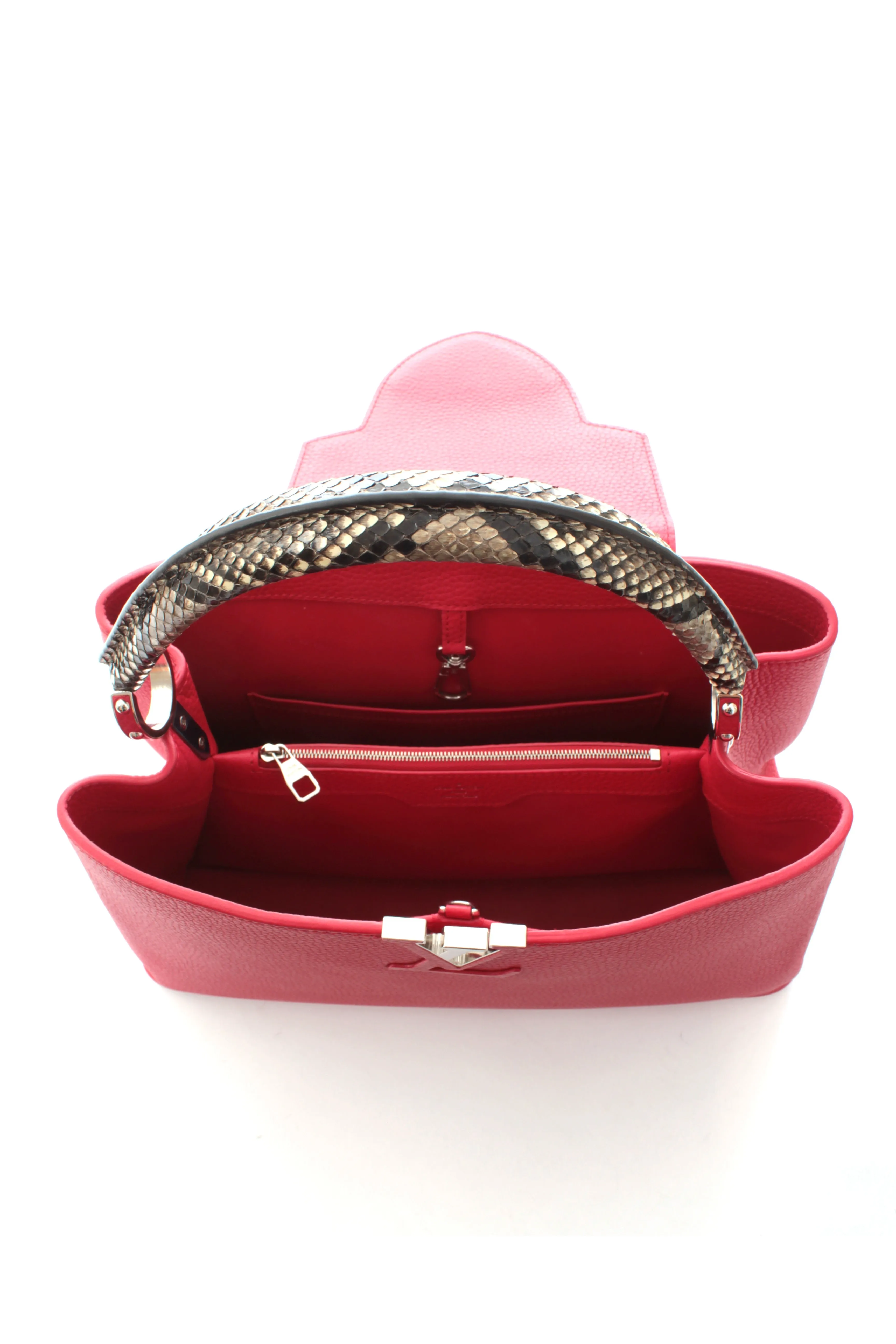 Louis Vuitton Limited Edition Capucines MM Leather and Python Bag