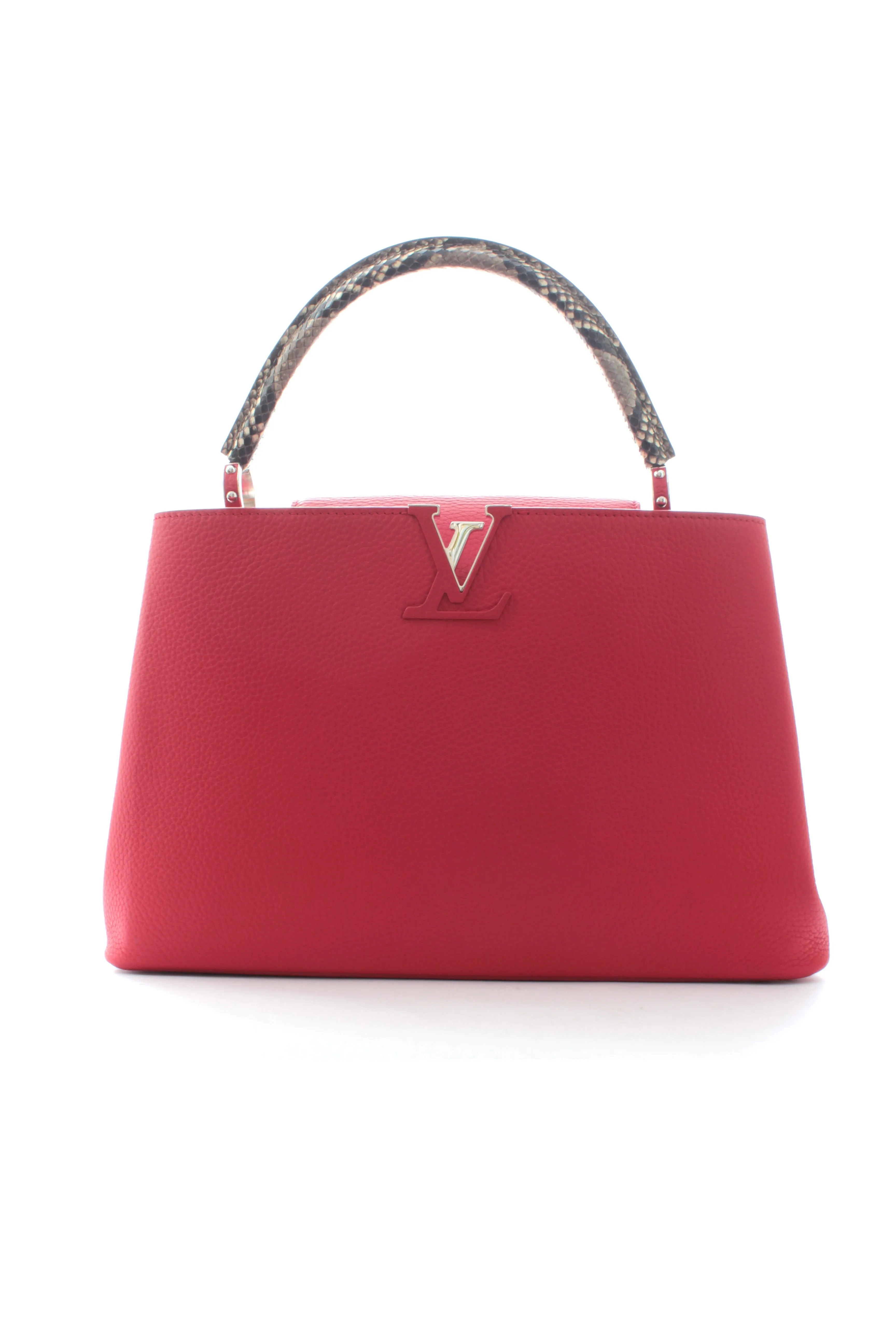 Louis Vuitton Limited Edition Capucines MM Leather and Python Bag