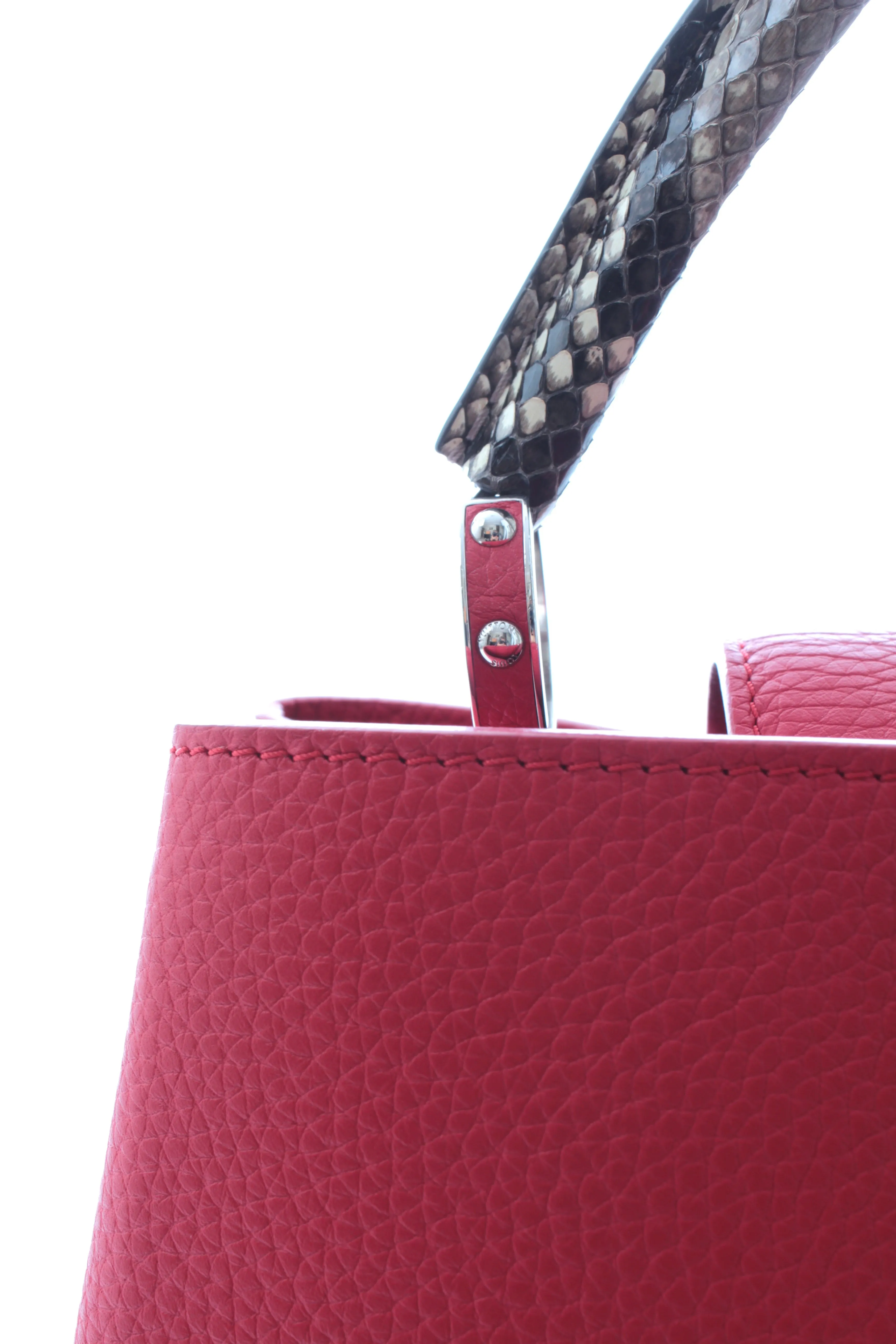 Louis Vuitton Limited Edition Capucines MM Leather and Python Bag
