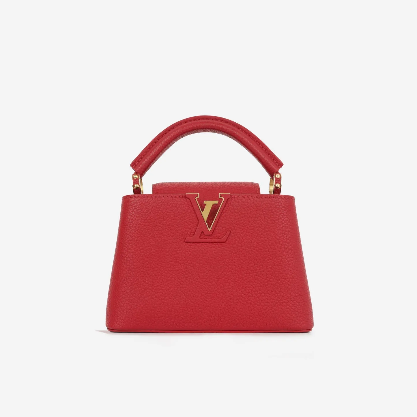 Louis Vuitton Louis Vuitton - Mini Capucines Bag - Red Taurillon Leather GHW - Pre-loved