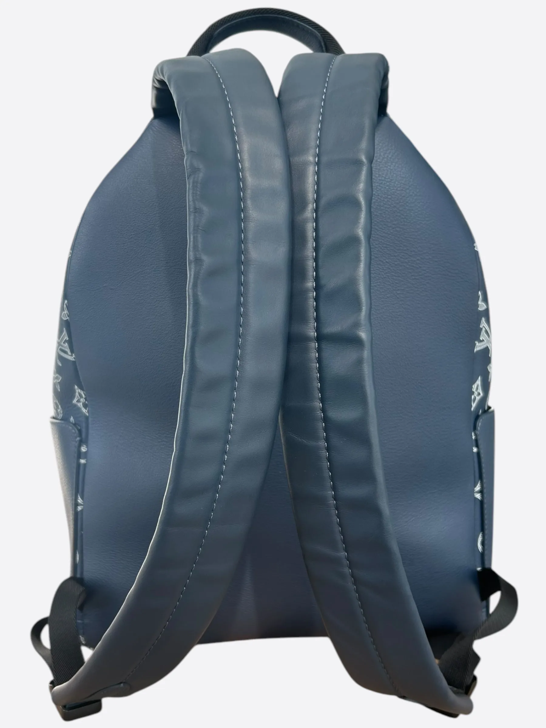 Louis Vuitton Navy & White Monogram Discovery Backpack