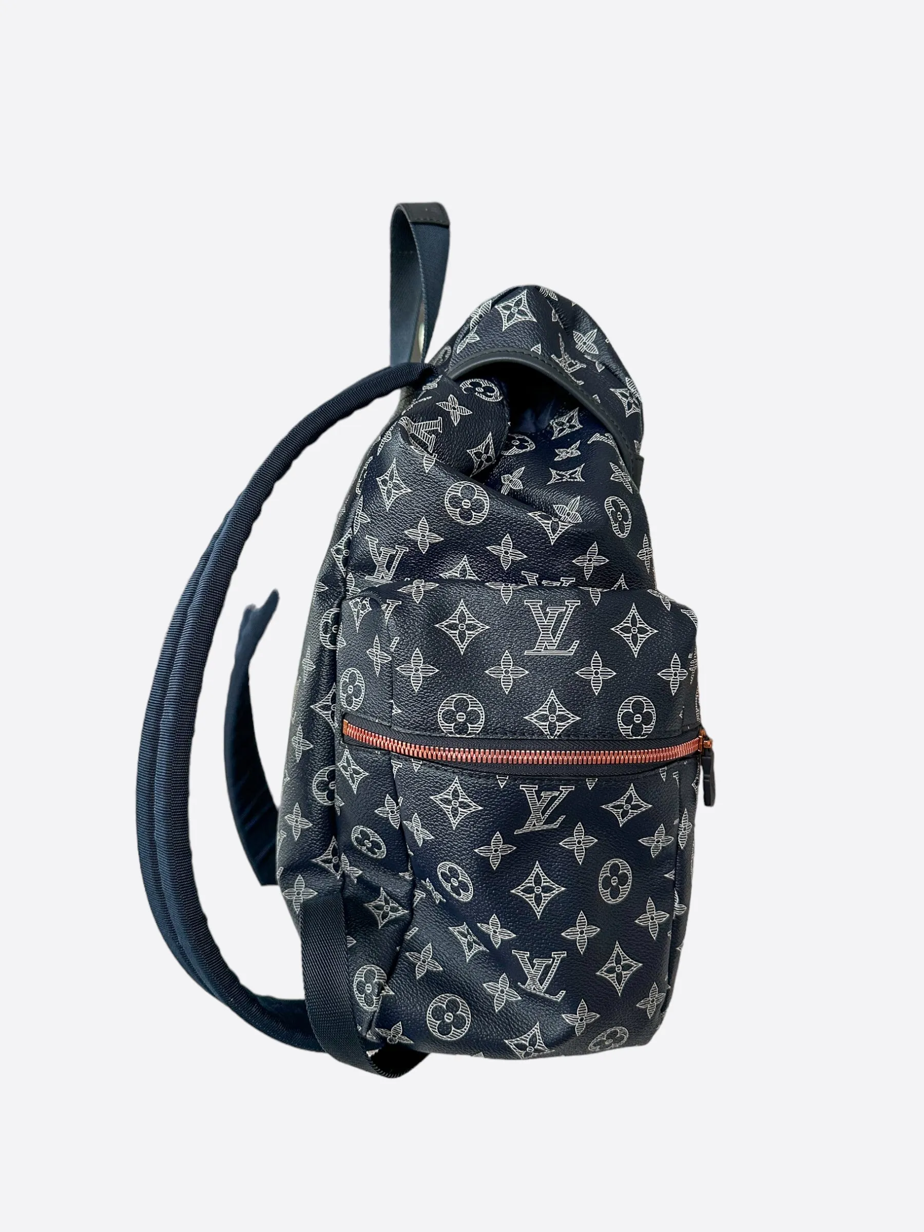 Louis Vuitton Navy & White Monogram Discovery Backpack