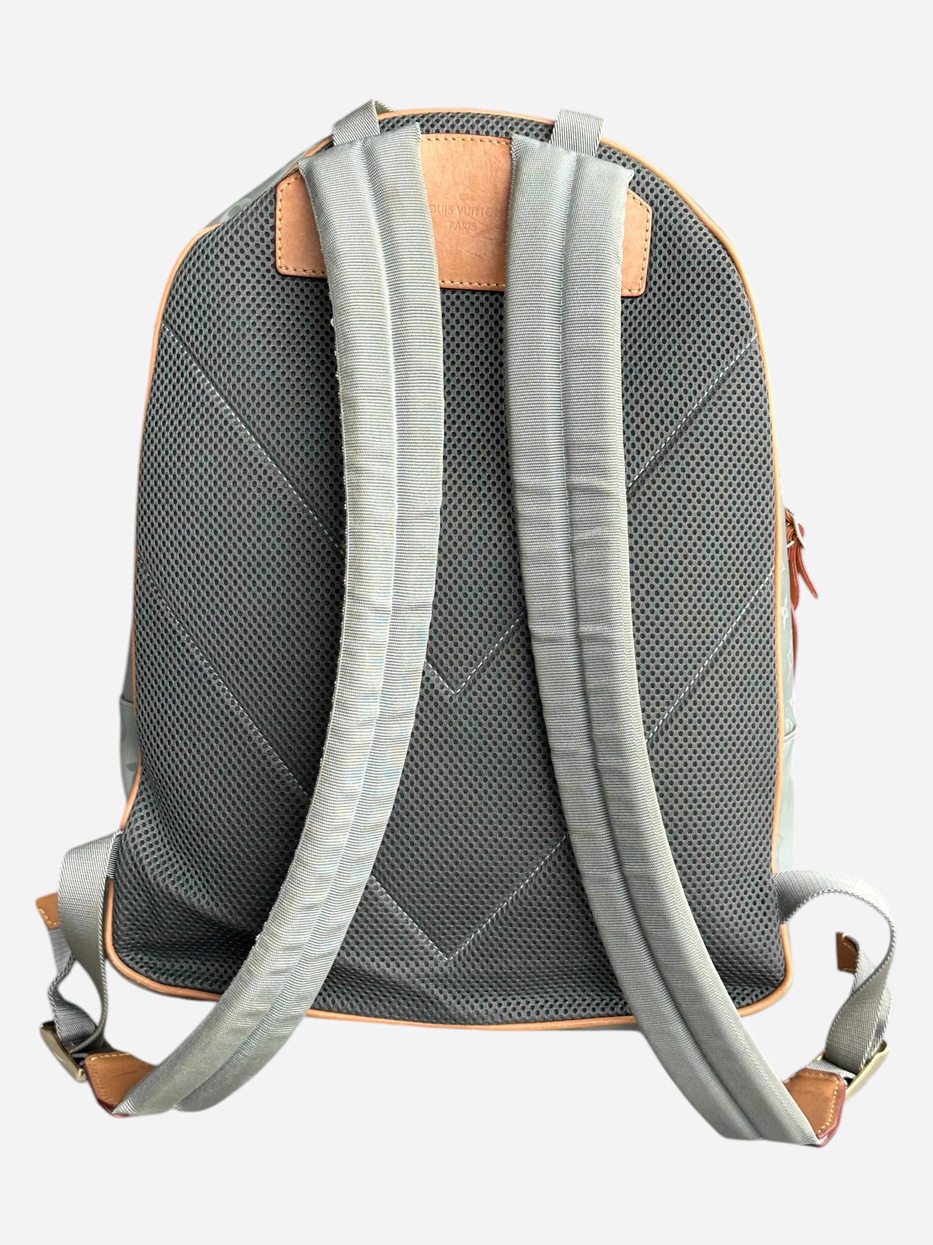 Louis Vuitton Silver Titanium Monogram Backpack