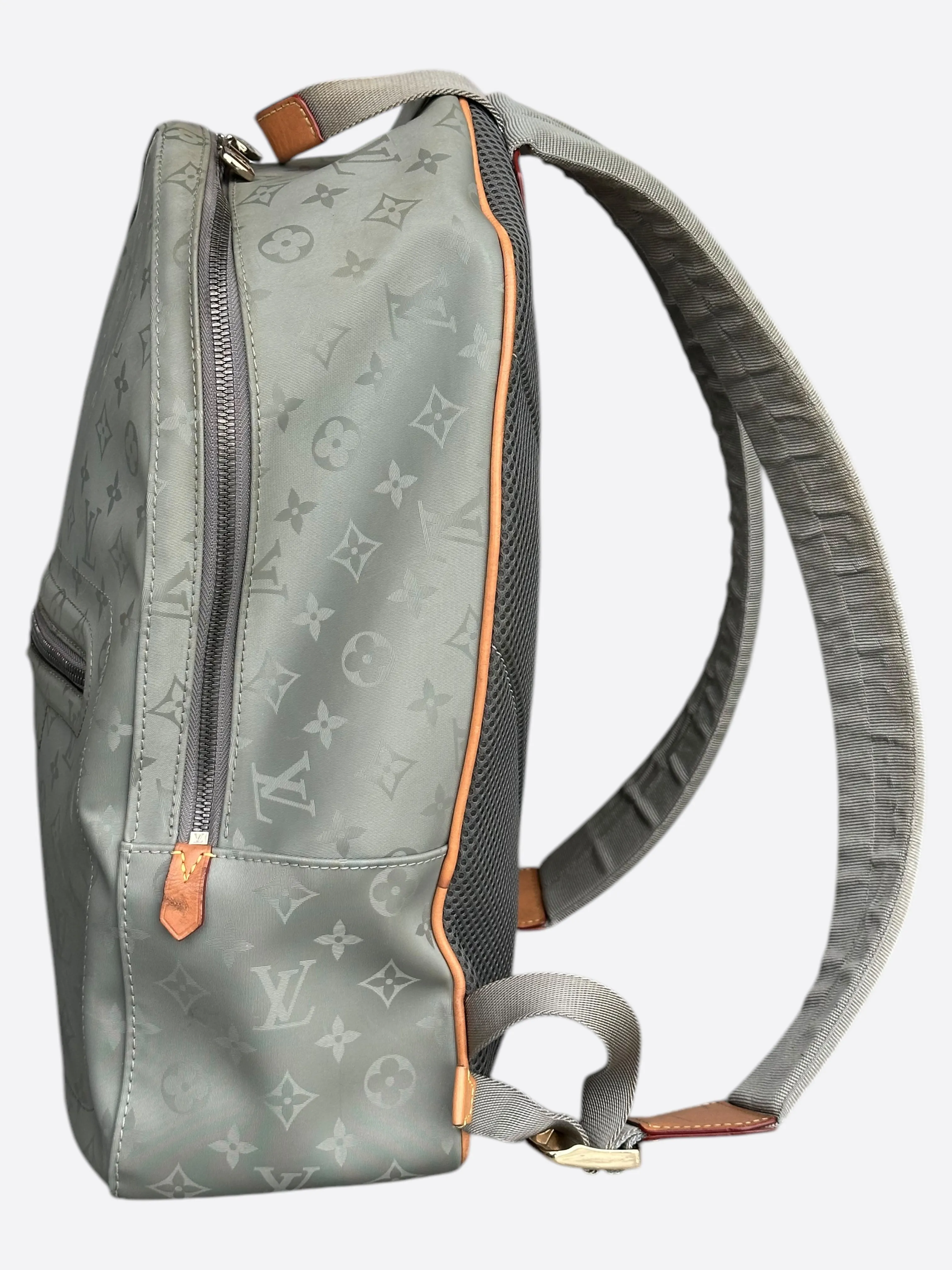 Louis Vuitton Silver Titanium Monogram Backpack