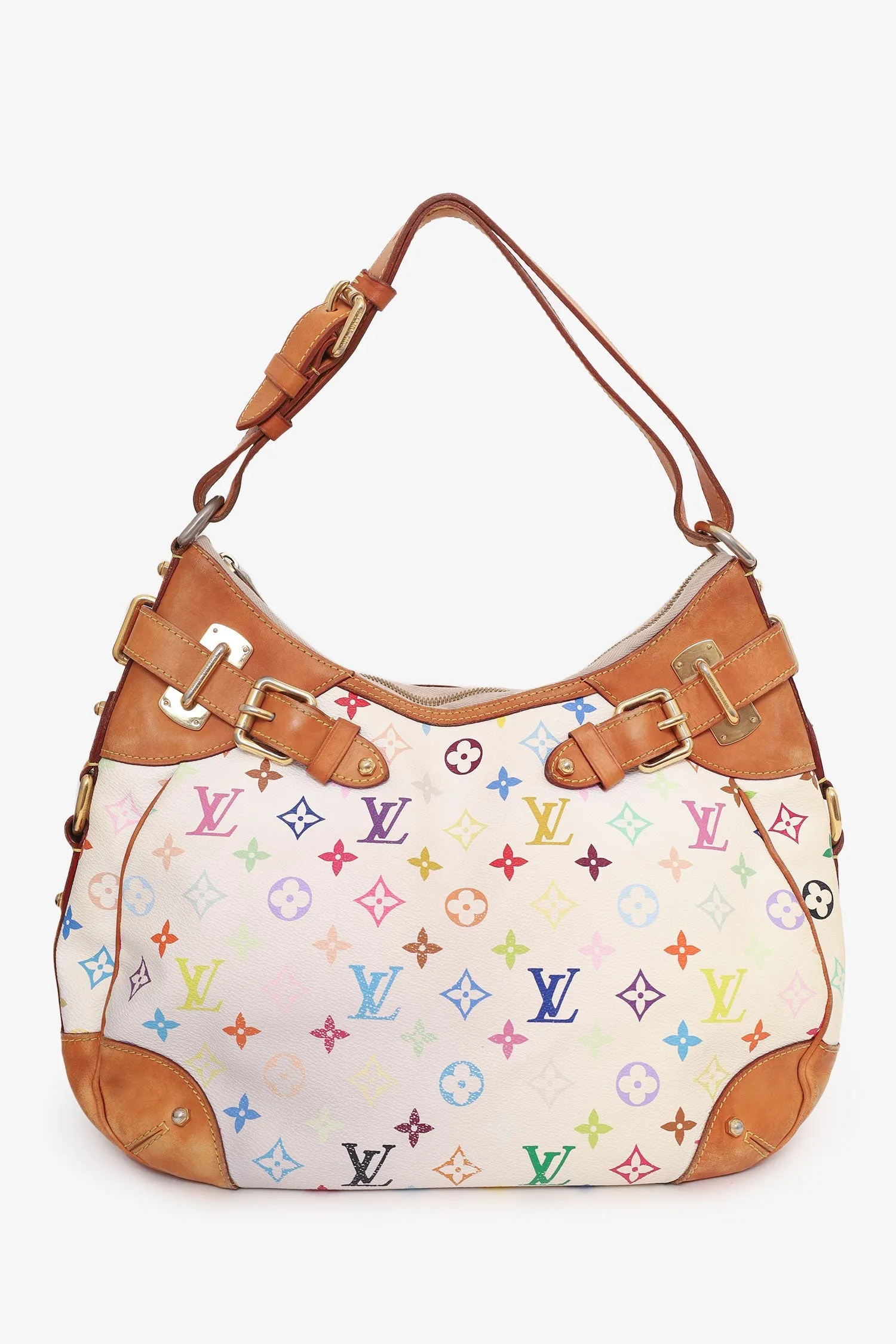 Louis Vuitton x Takashi Murakami 2009 White/Multicolour Greta Shoulder Bag handbags bulk sale