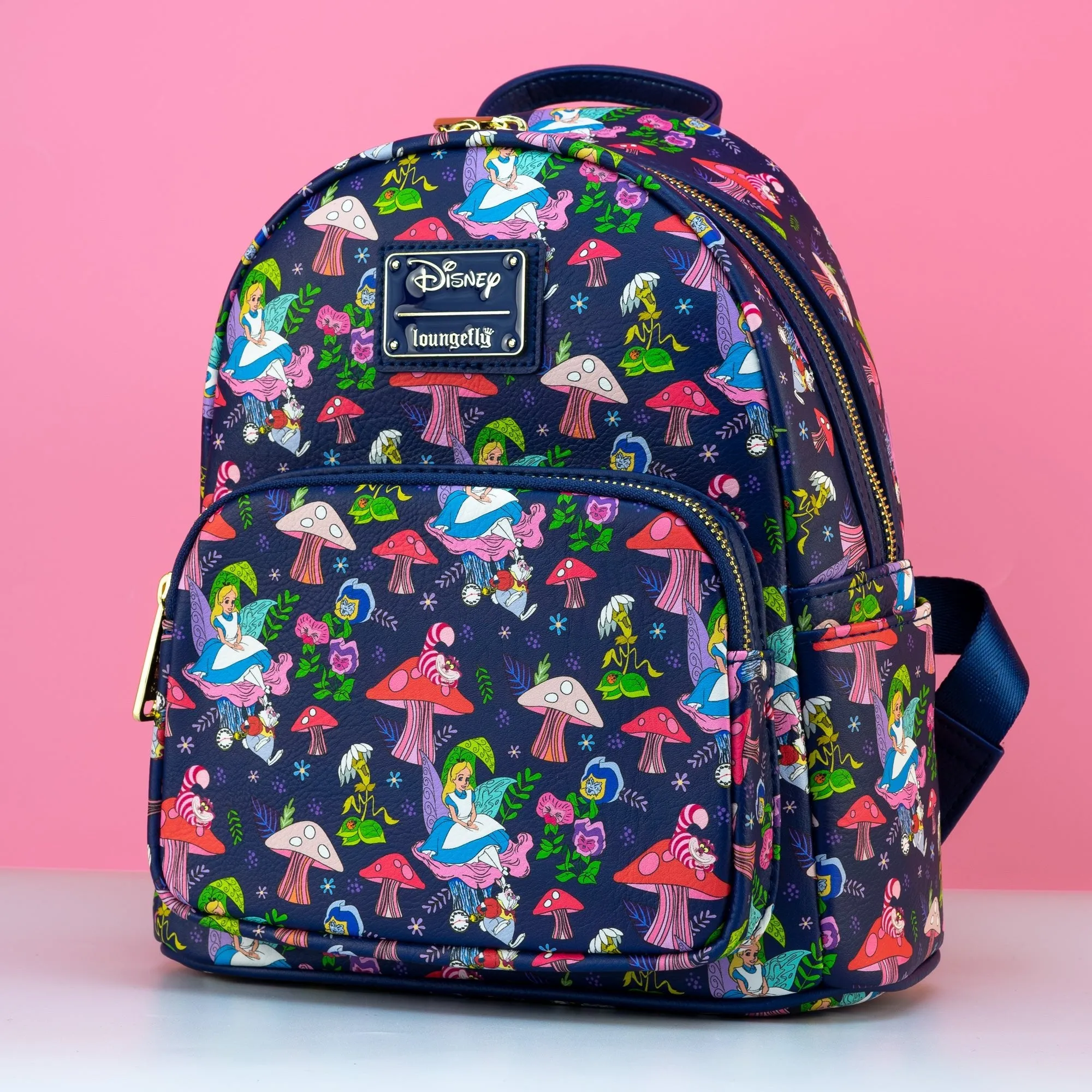 Loungefly x Disney Alice in Wonderland Characters AOP Mini luxury backpacks at outlet prices (CC)