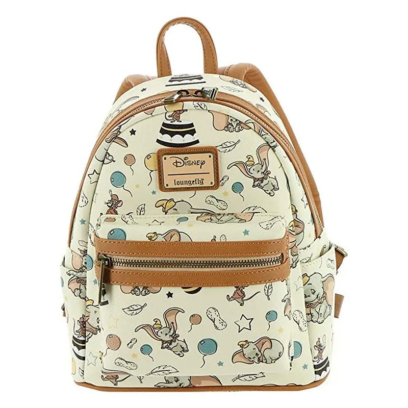Loungefly x Disney Dumbo Vintage All Over Print Mini luxury backpacks at outlet prices
