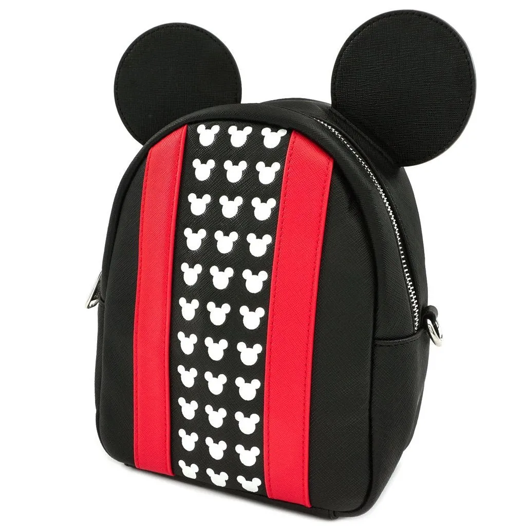 Loungefly x Disney Mickey Red & Black Convertible Mini luxury backpacks at outlet prices