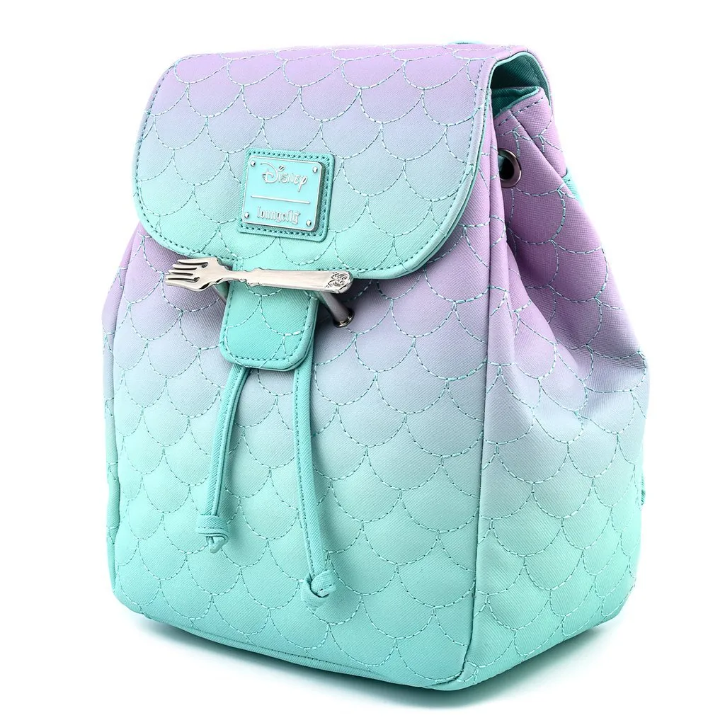 Loungefly x Disney The Little Mermaid Ombre Scales Mini luxury backpacks at outlet prices
