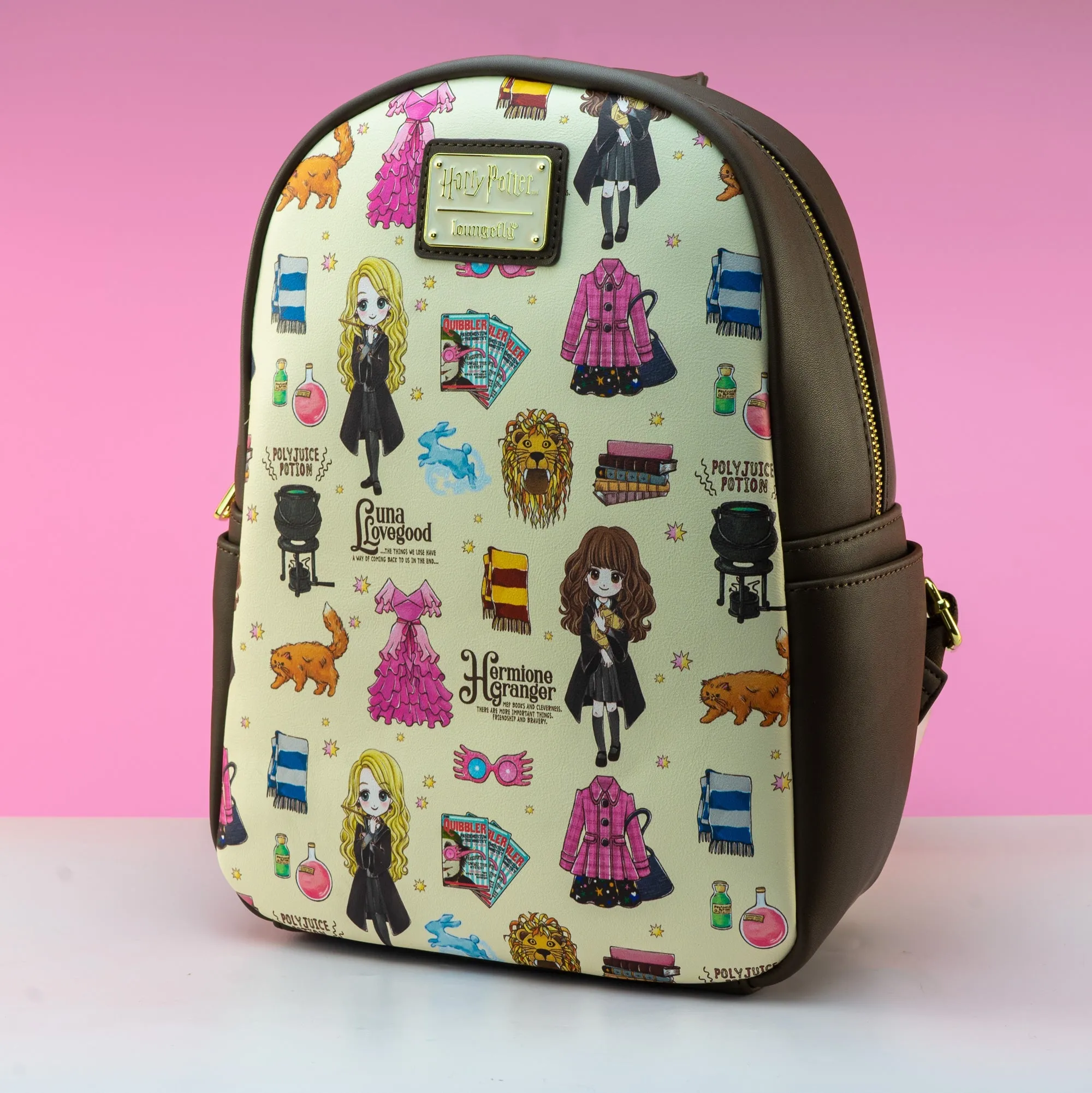 Loungefly x Harry Potter Luna and Hermione AOP Mini luxury backpacks at outlet prices