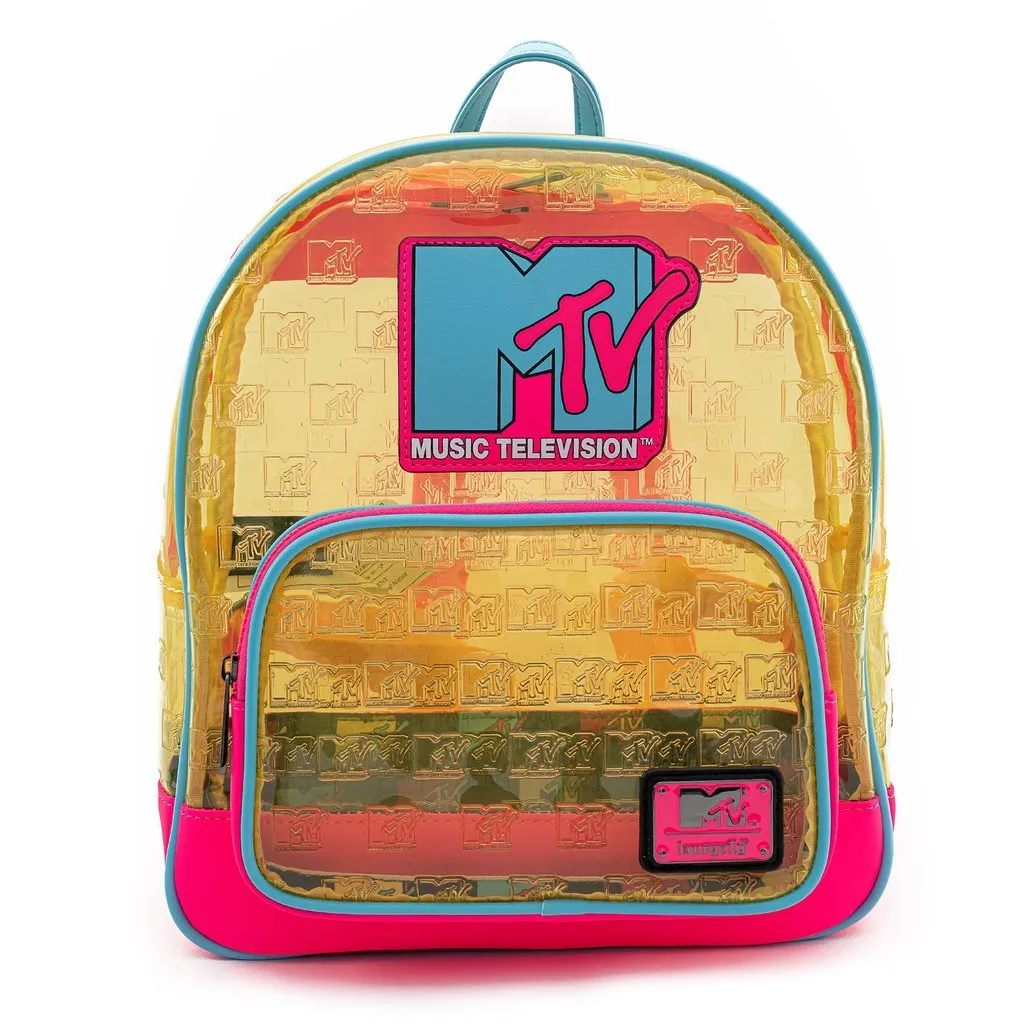 Loungefly x MTV Clear Neon luxury backpacks at outlet prices