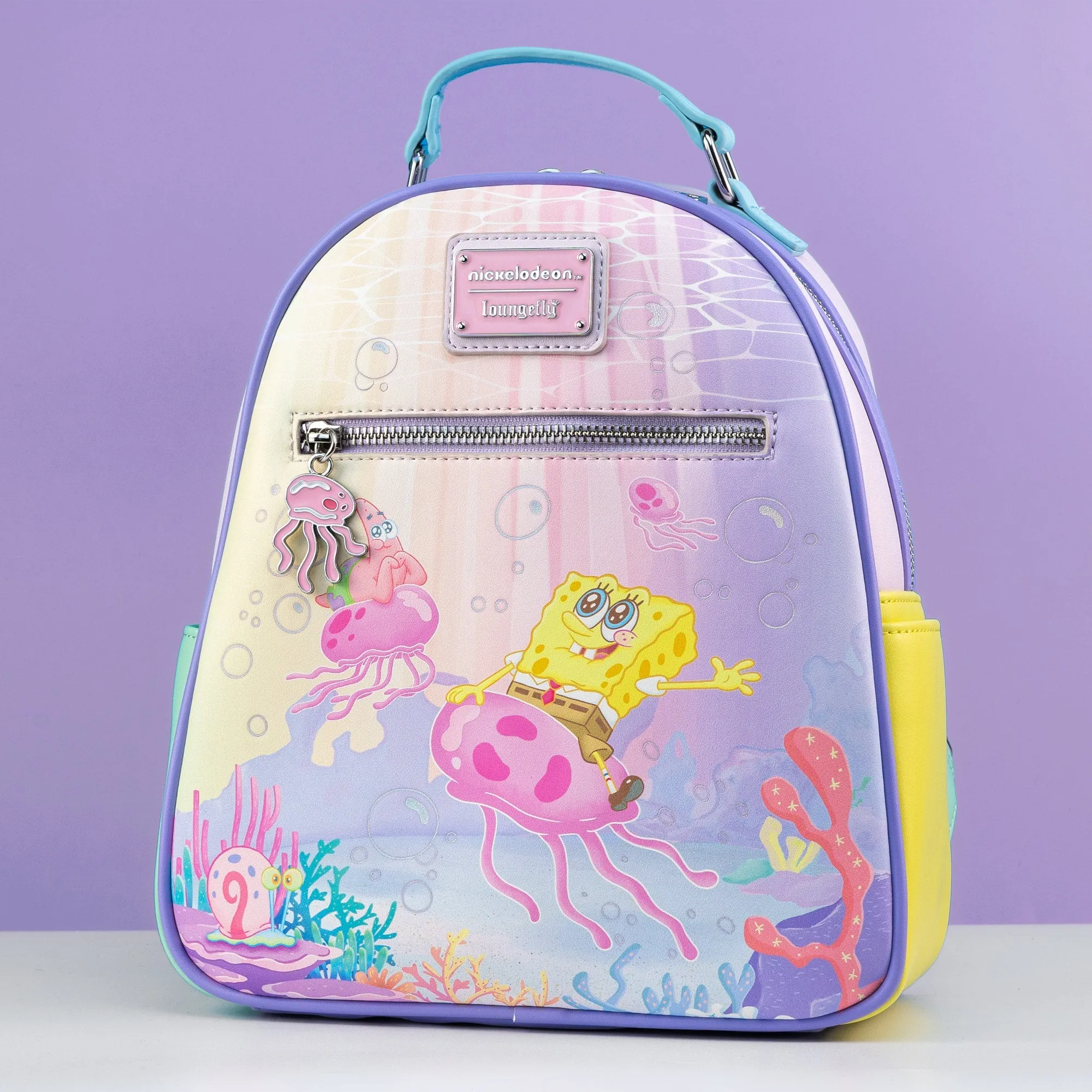 Loungefly x Nickelodeon SpongeBob Pastel Jellyfishing Mini luxury backpacks at outlet prices
