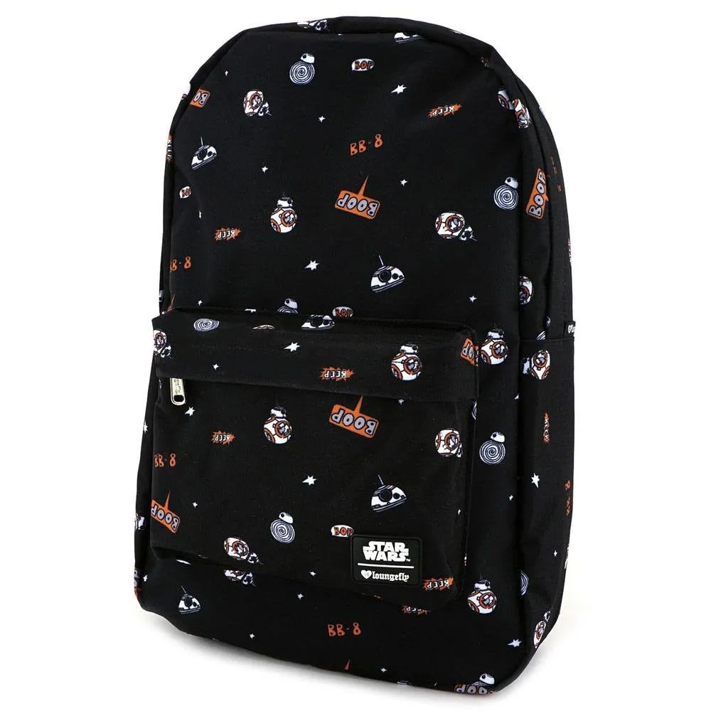 Loungefly x Star Wars BB-8 All Over Print Nylon luxury backpacks at outlet prices