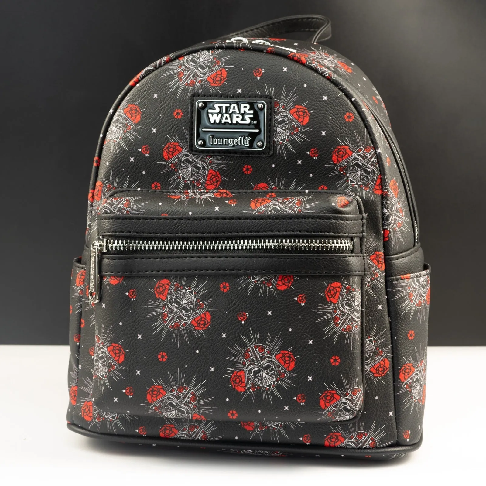 Loungefly x Star Wars Darth Vader Sugar Skull Rose Print Mini luxury backpacks at outlet prices