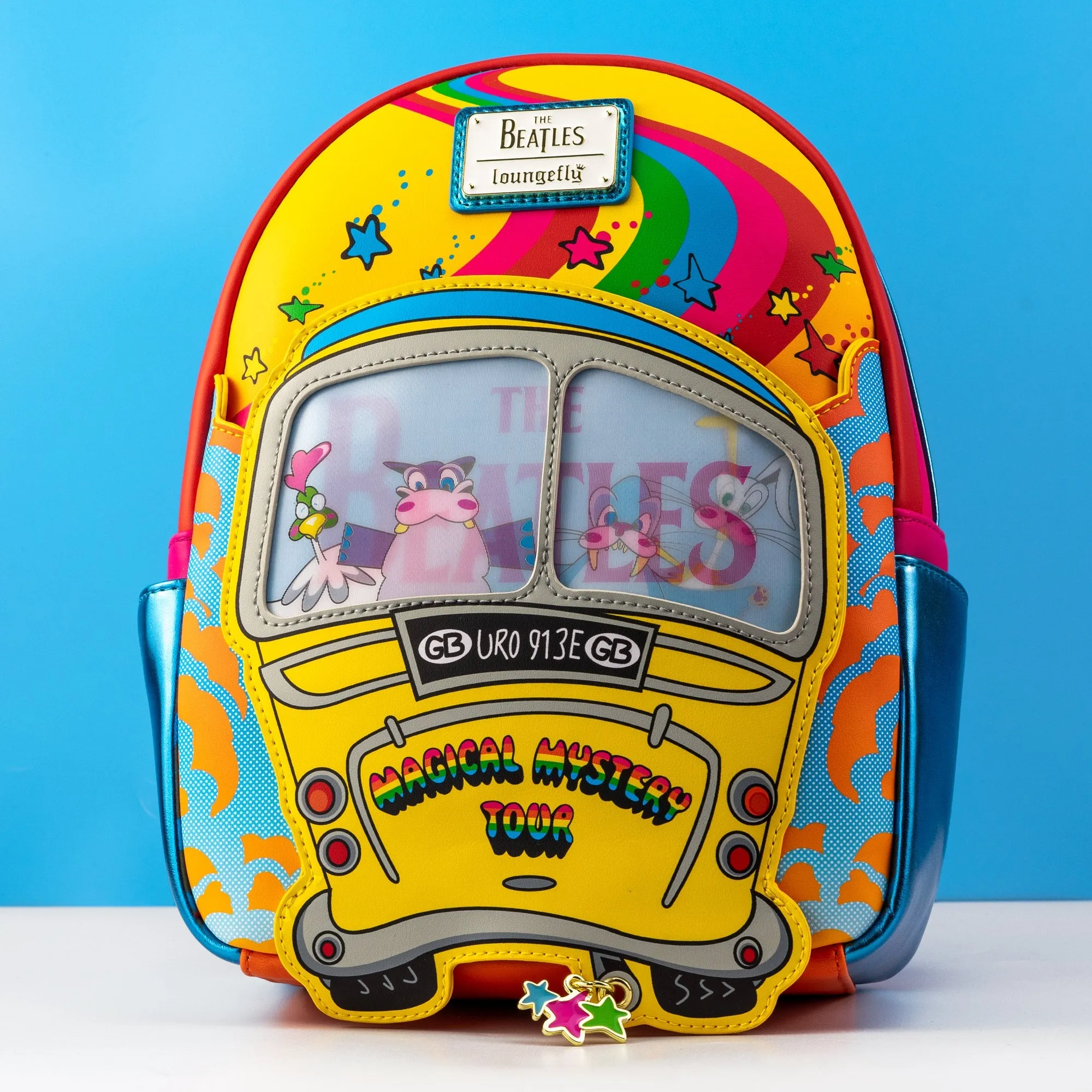 Loungefly x The Beatles Magical Mystery Tour Bus Mini luxury backpacks at outlet prices