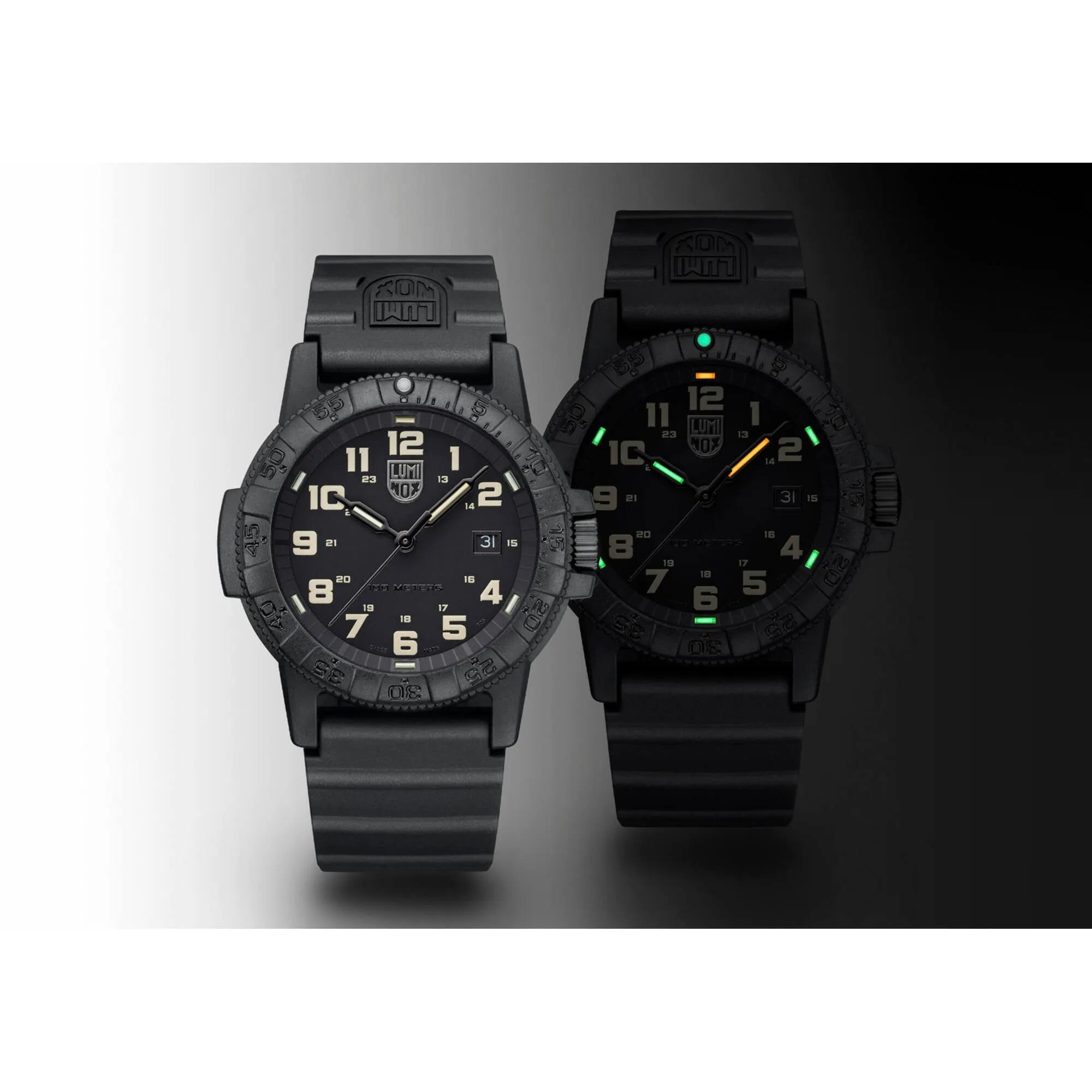 Luminox Men's Watch - Leatherback Sea Turtle Giant Black Dial Rubber Strap | XS.0330