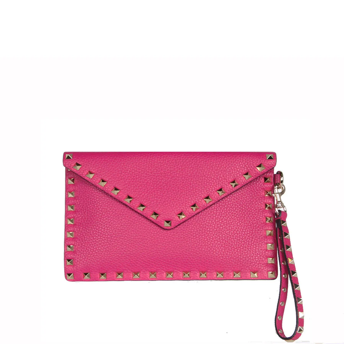 Medium Envelope Wristlet Grained, Rose Violet clutches Pouches buy online