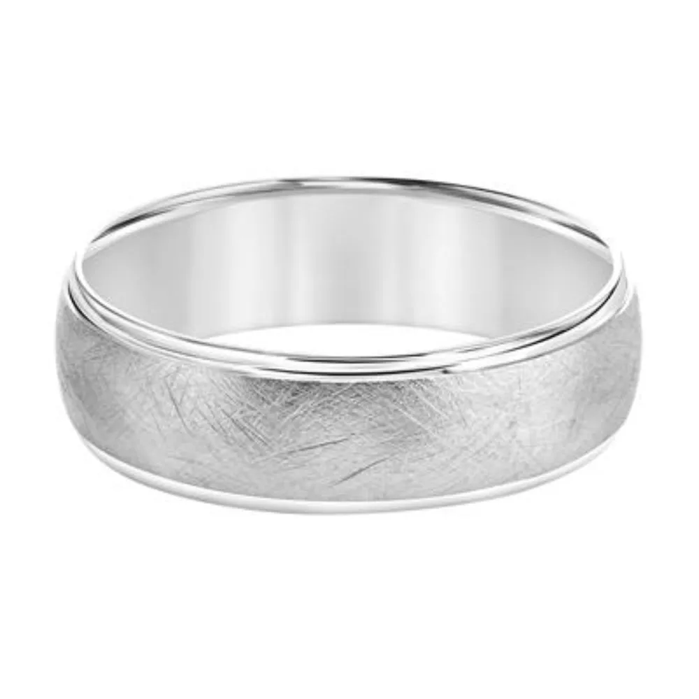 Men's 14k Gold 7mm Carved Wedding Band 