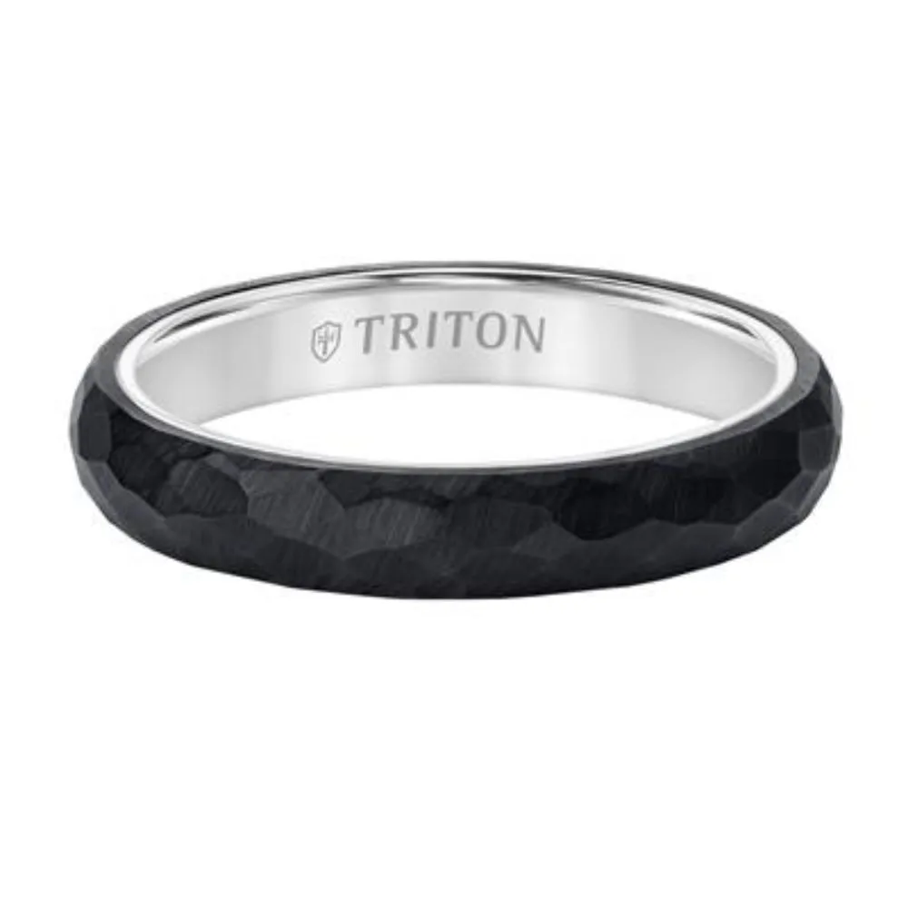 Men's 4mm Tungsten & 14k Gold Wedding Band 