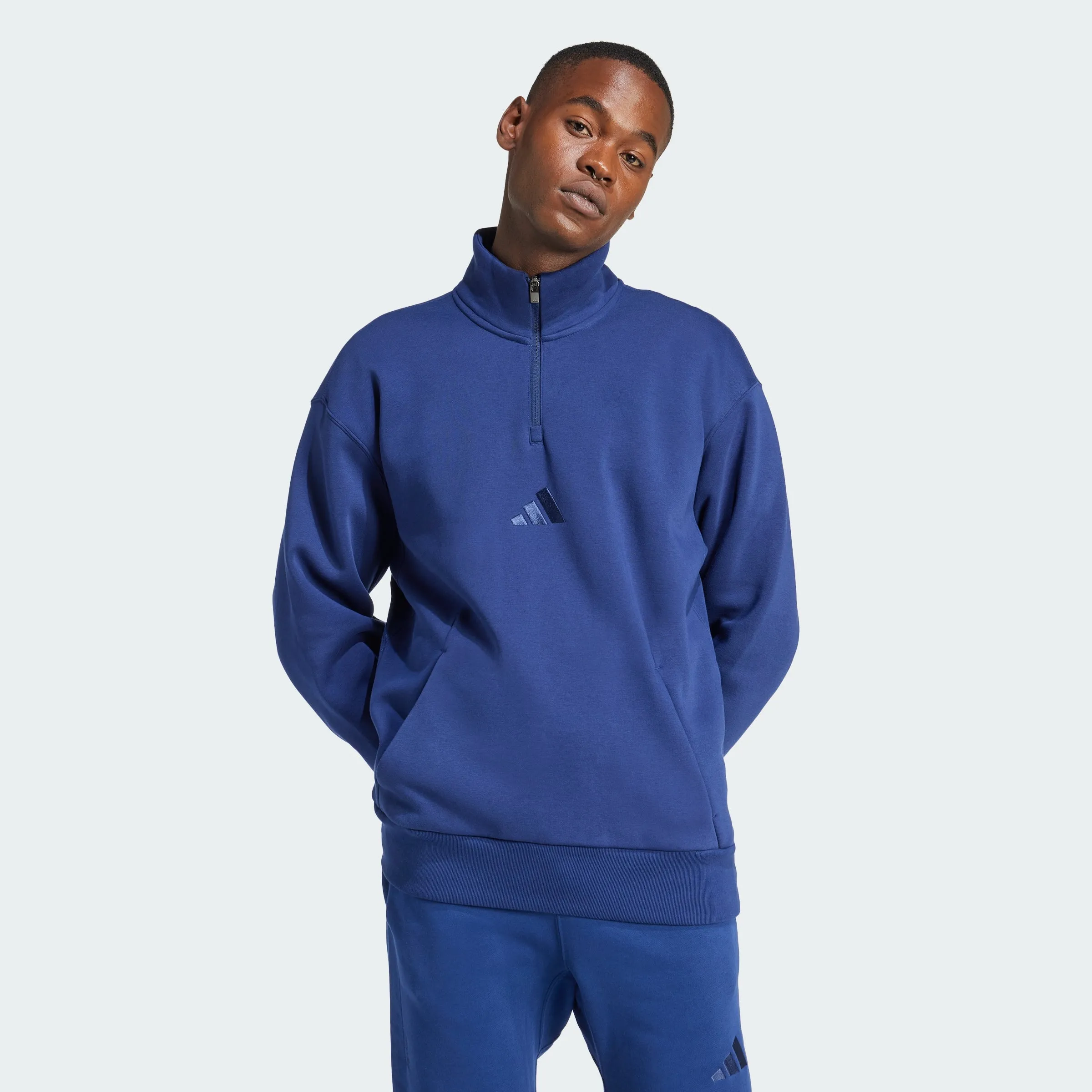 Men's adidas ALL SZN Fleece 1/4-Zip Crew Sweatshirt