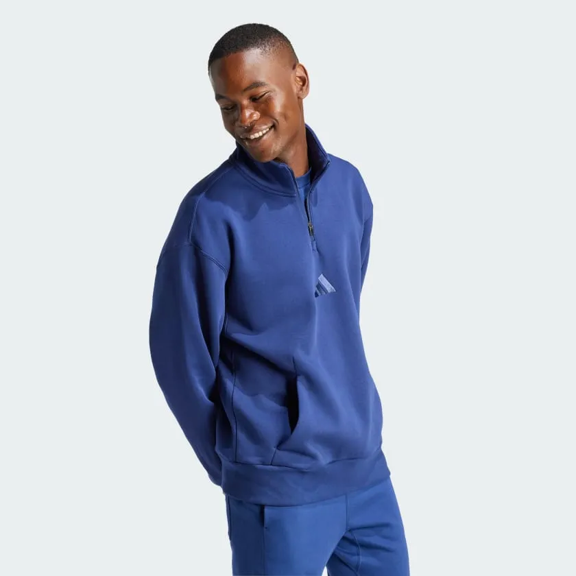 Men's adidas ALL SZN Fleece 1/4-Zip Crew Sweatshirt