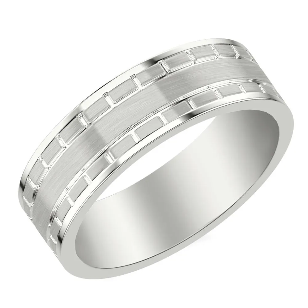 Men's Platinum 7mm Wedding Band 