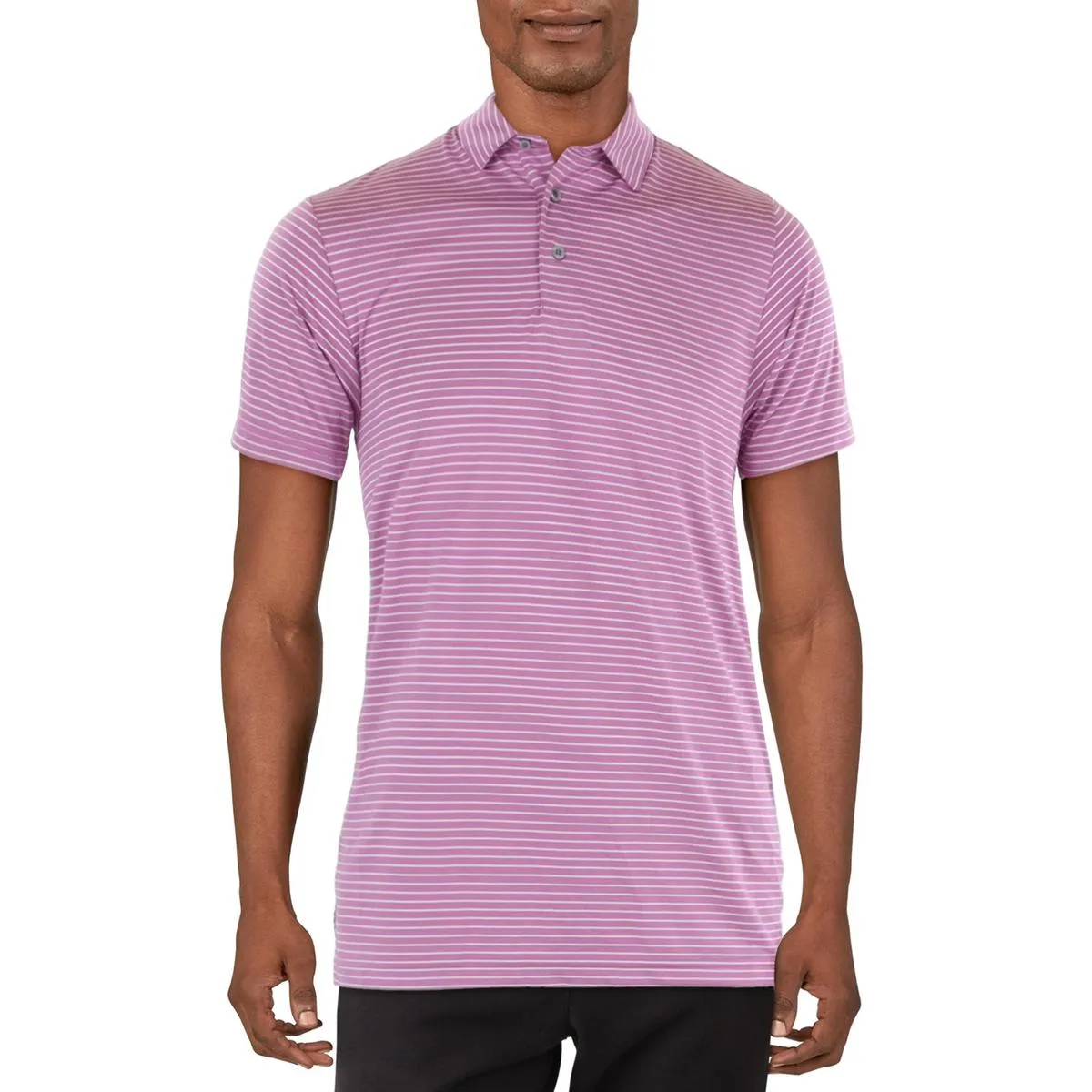 Mens Striped Performance Shirts & Tops