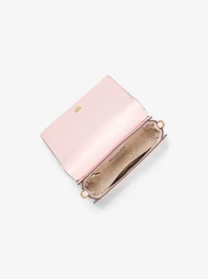 Mercer Small Woven Faux Leather and Suede Crossbody Bag