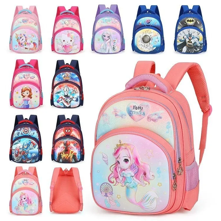 Mermaid Children's 1-3 Grade Back Protection Backpack 