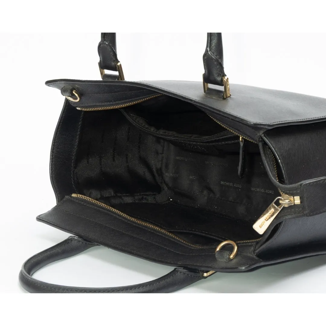 Michael Kors Black Selma Medium Cross Body Bag