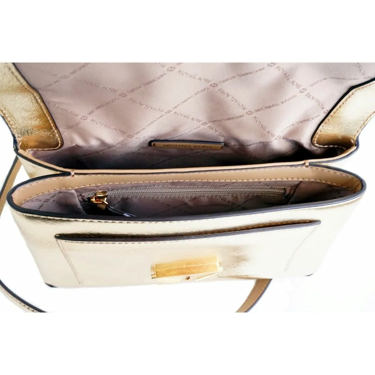 Michael Kors Leather Cece Gold CHain Shoulder Crossbody Bag