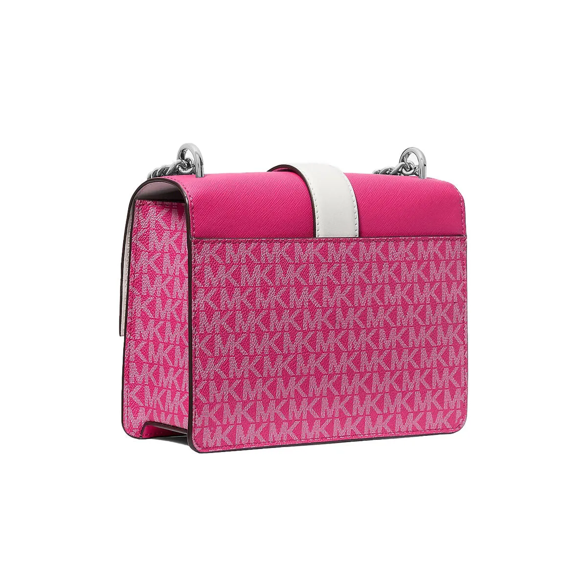 Michael Kors Leather Chain Shoulder Bag Dragonfruit Pink
