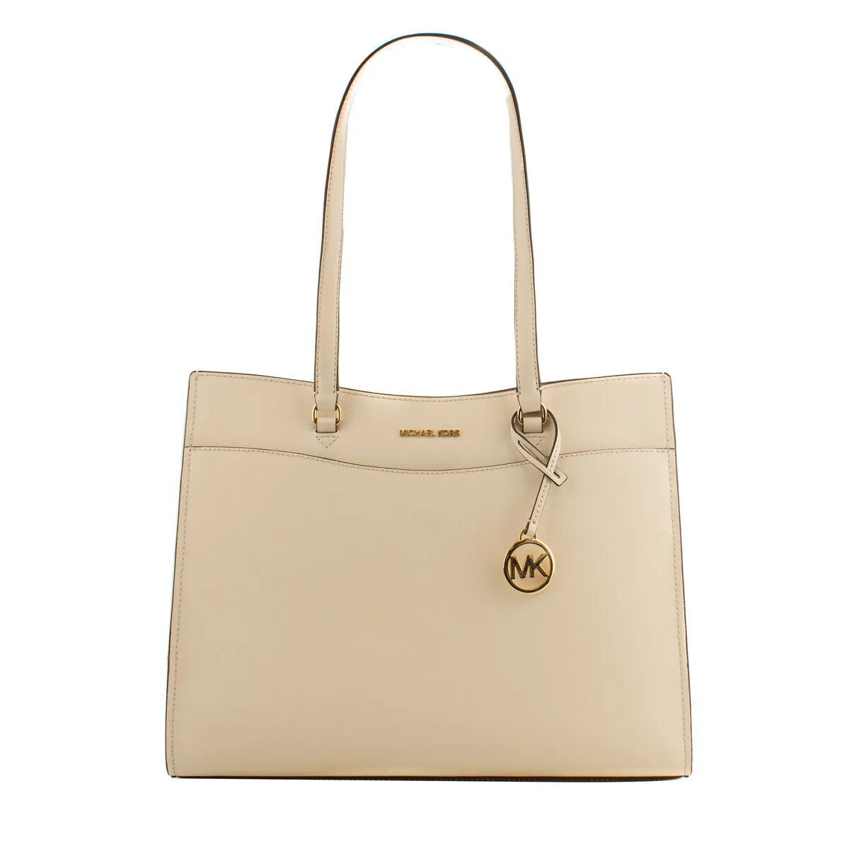 Michael Kors Leather Shoulder Bag Cream Beige