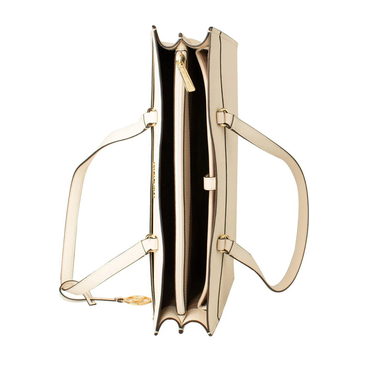 Michael Kors Leather Shoulder Bag Cream Beige