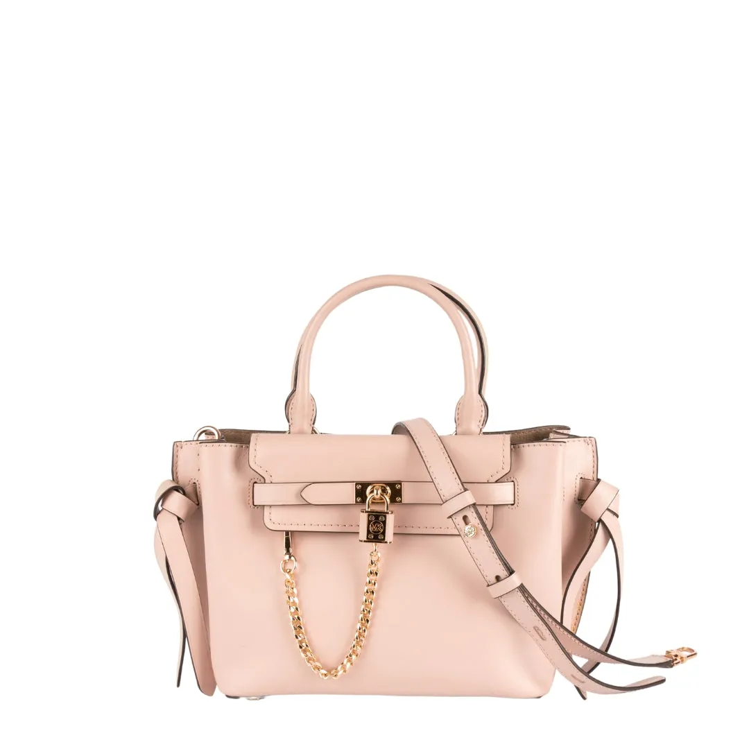 Michael Kors Pink Hamilton Legacy Leather Satchel flash sale luggage