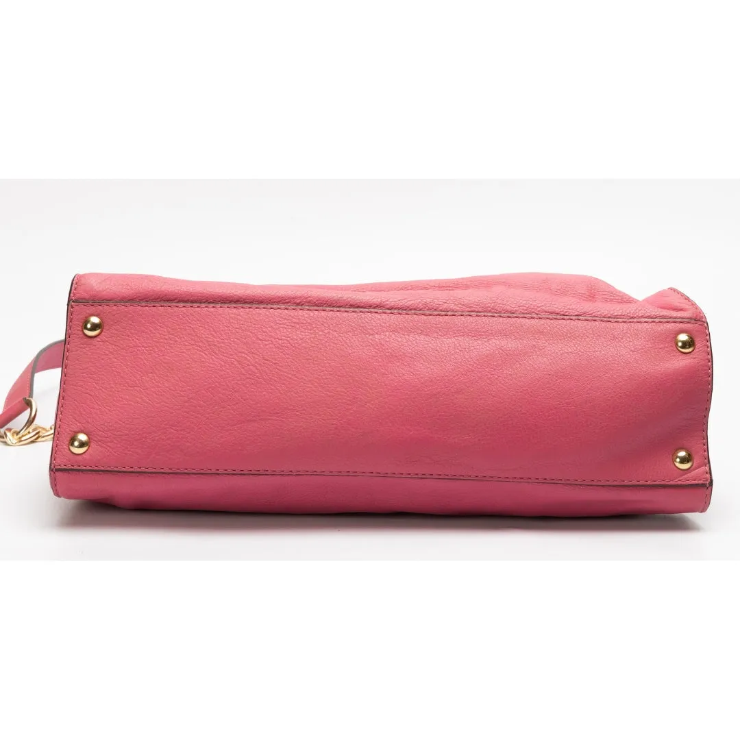 Michael Kors Pink Leather Hamilton Satchel
