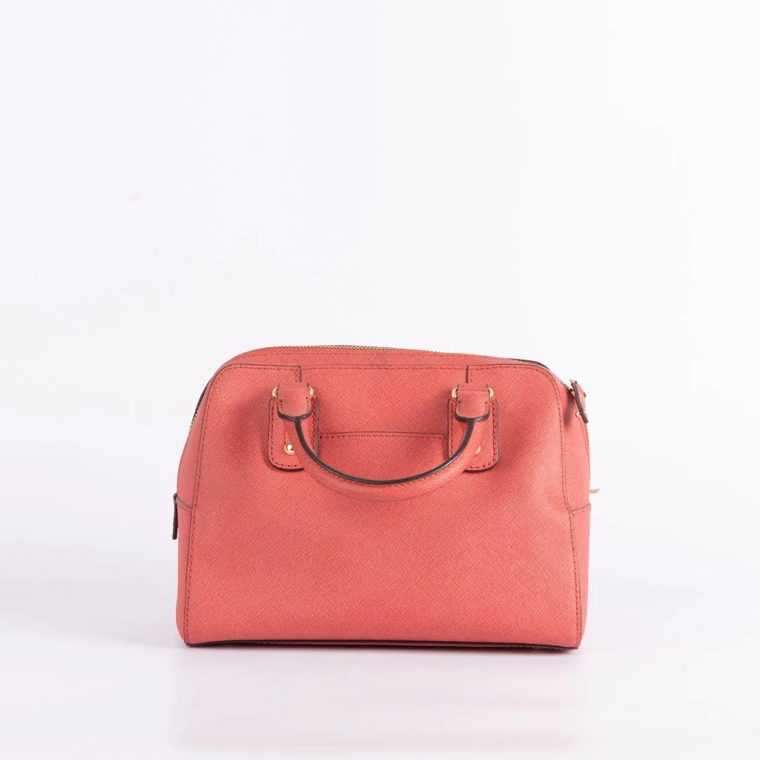Michael Kors Saffiano Leather Red Satchel